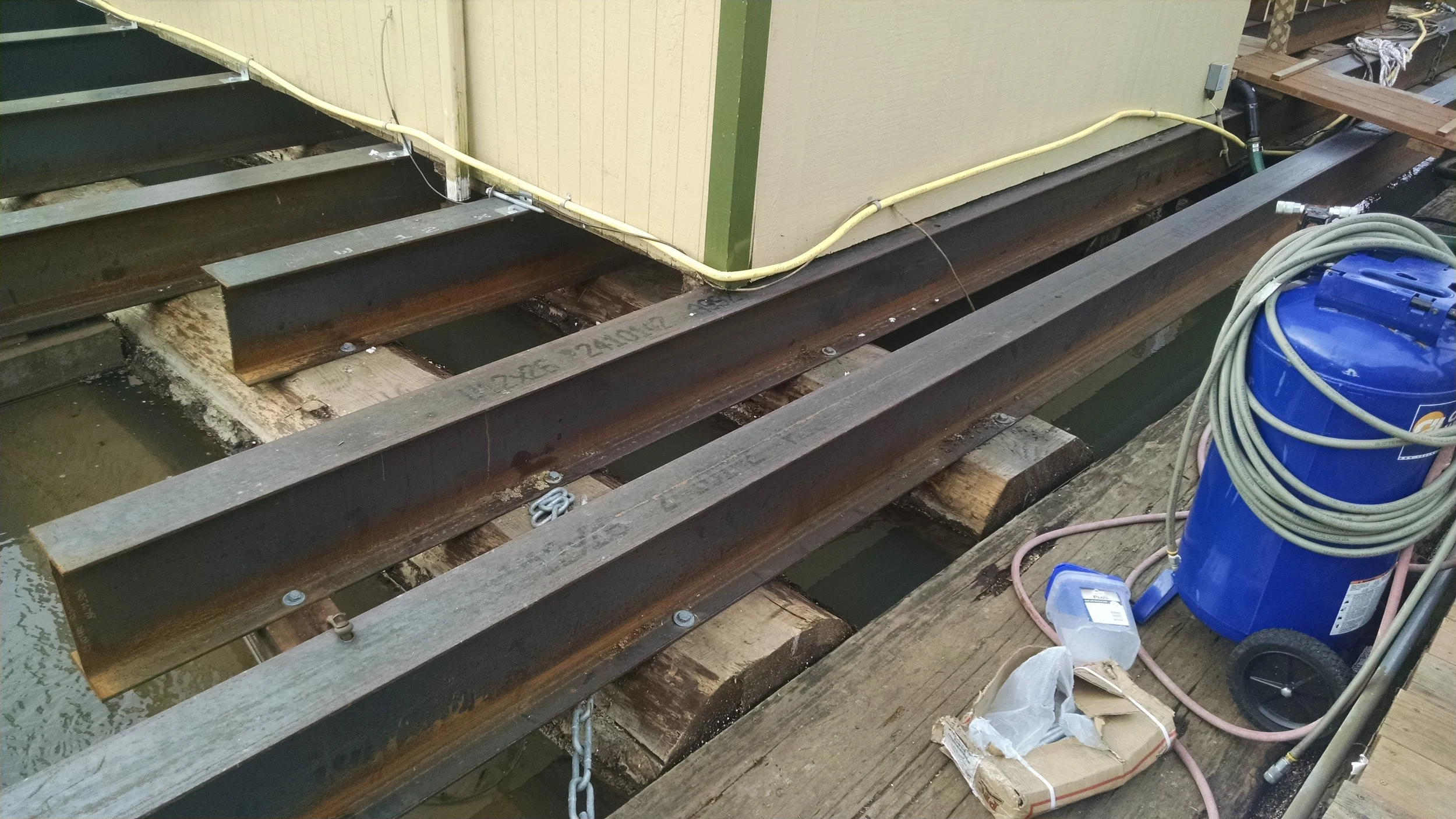 Floating Home Float Construction - The Log Float Method