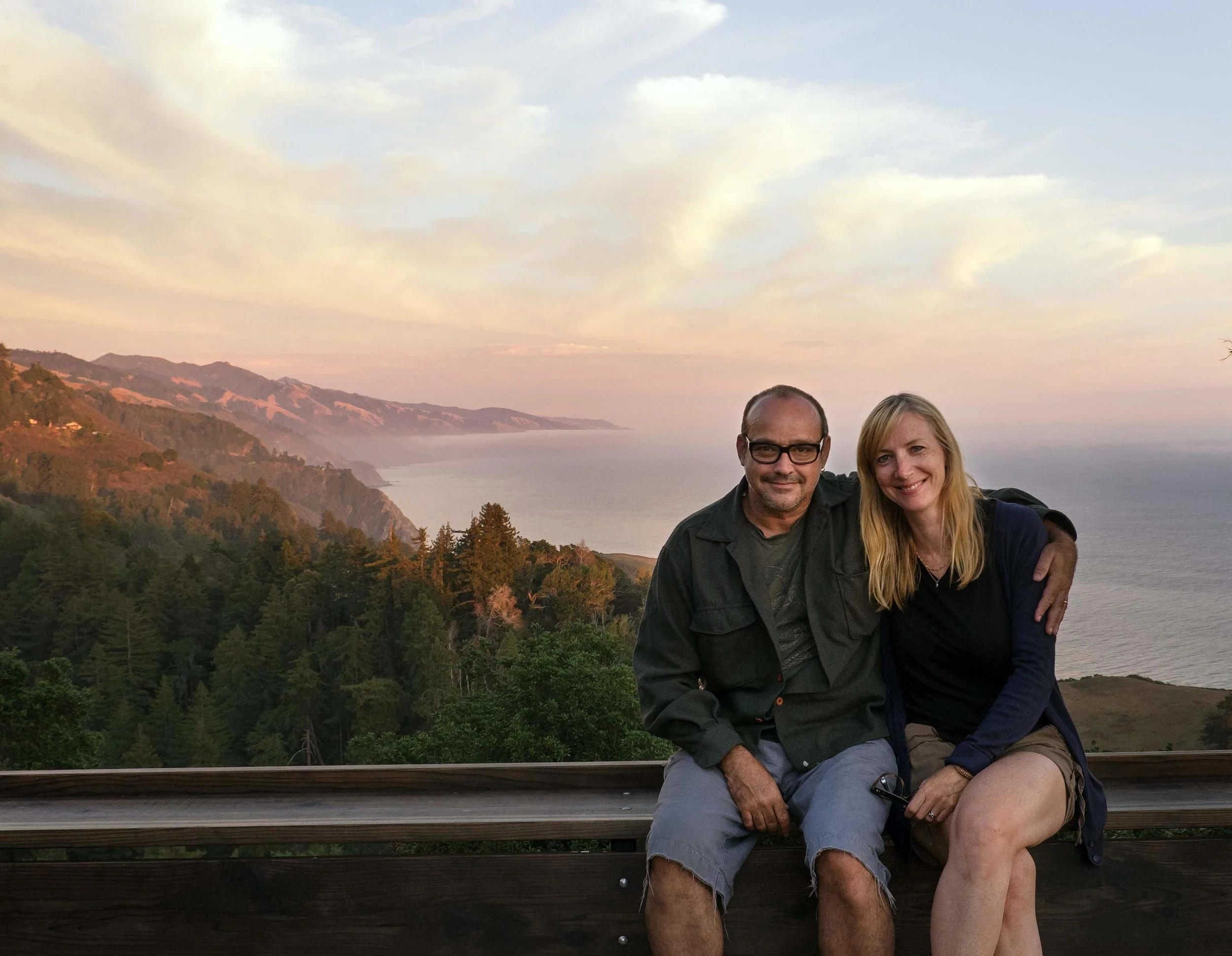 Here I am with my wife Laurie not at home in Big Sur.