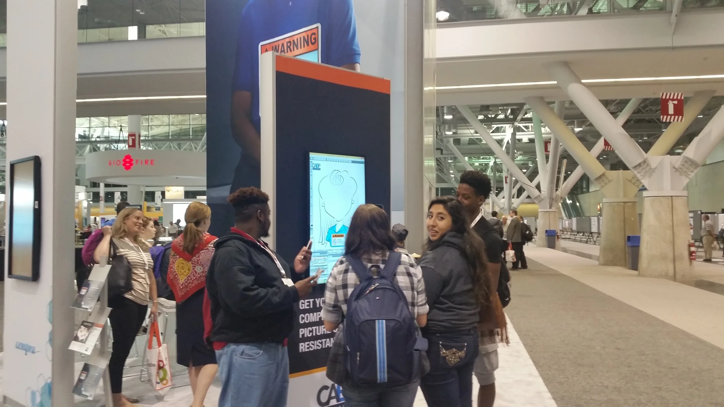Caricatures at the Cempra booth was a big hit