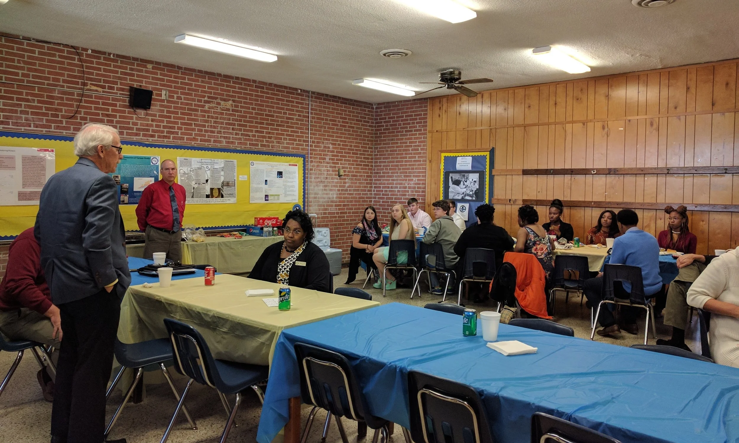  Rob Boyce and Larry Donley from NC Works congratulate the students on all their hard work and how they look forward to all the great things they are going to do for Bertie County and Eastern NC. 