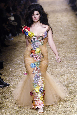 Crystal Renn on the runway @ Jean Paul Gaultier's 2010 Spring Collection Show