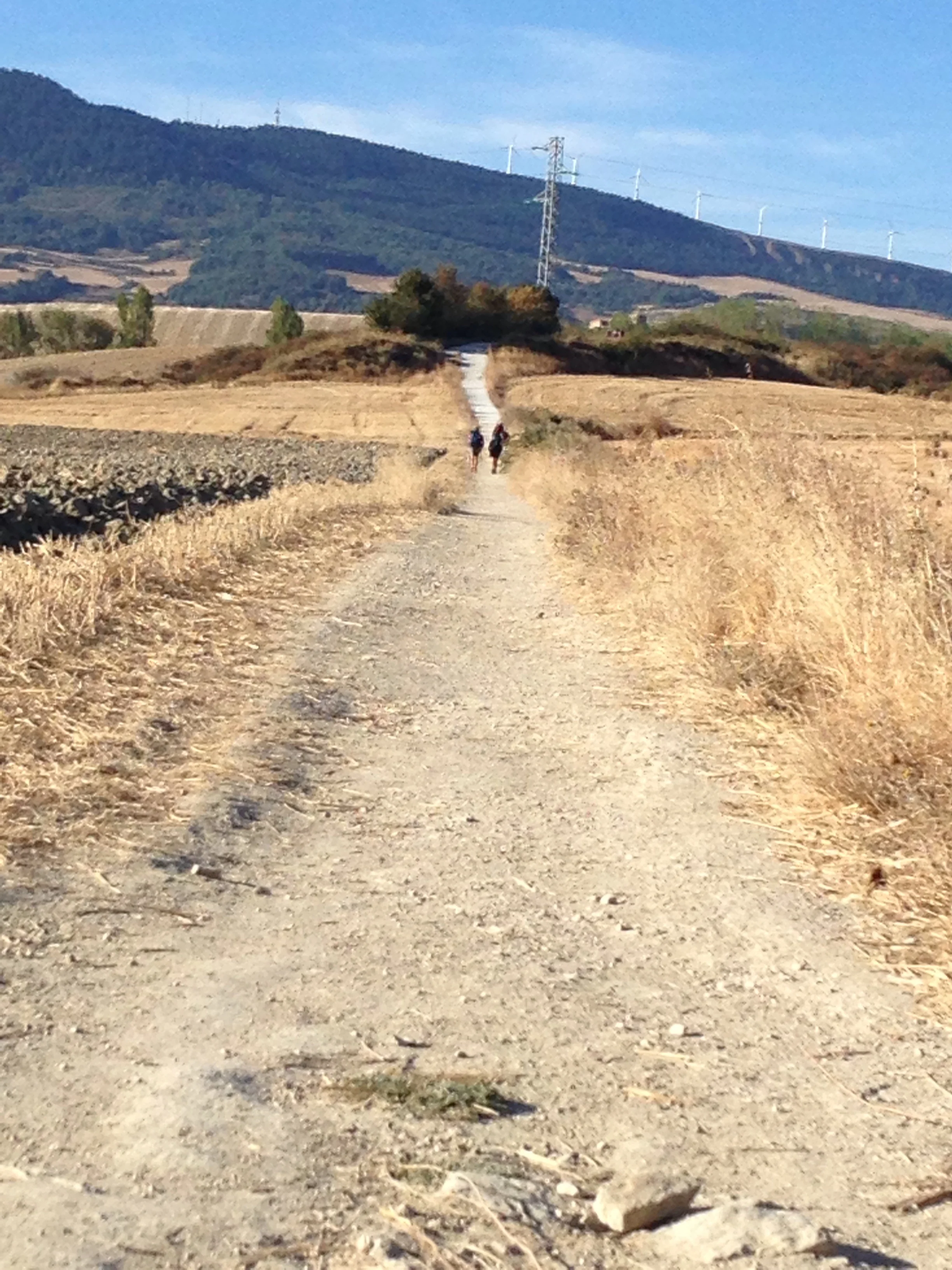 day five, free of the city and headed over that hill. Hot and dry