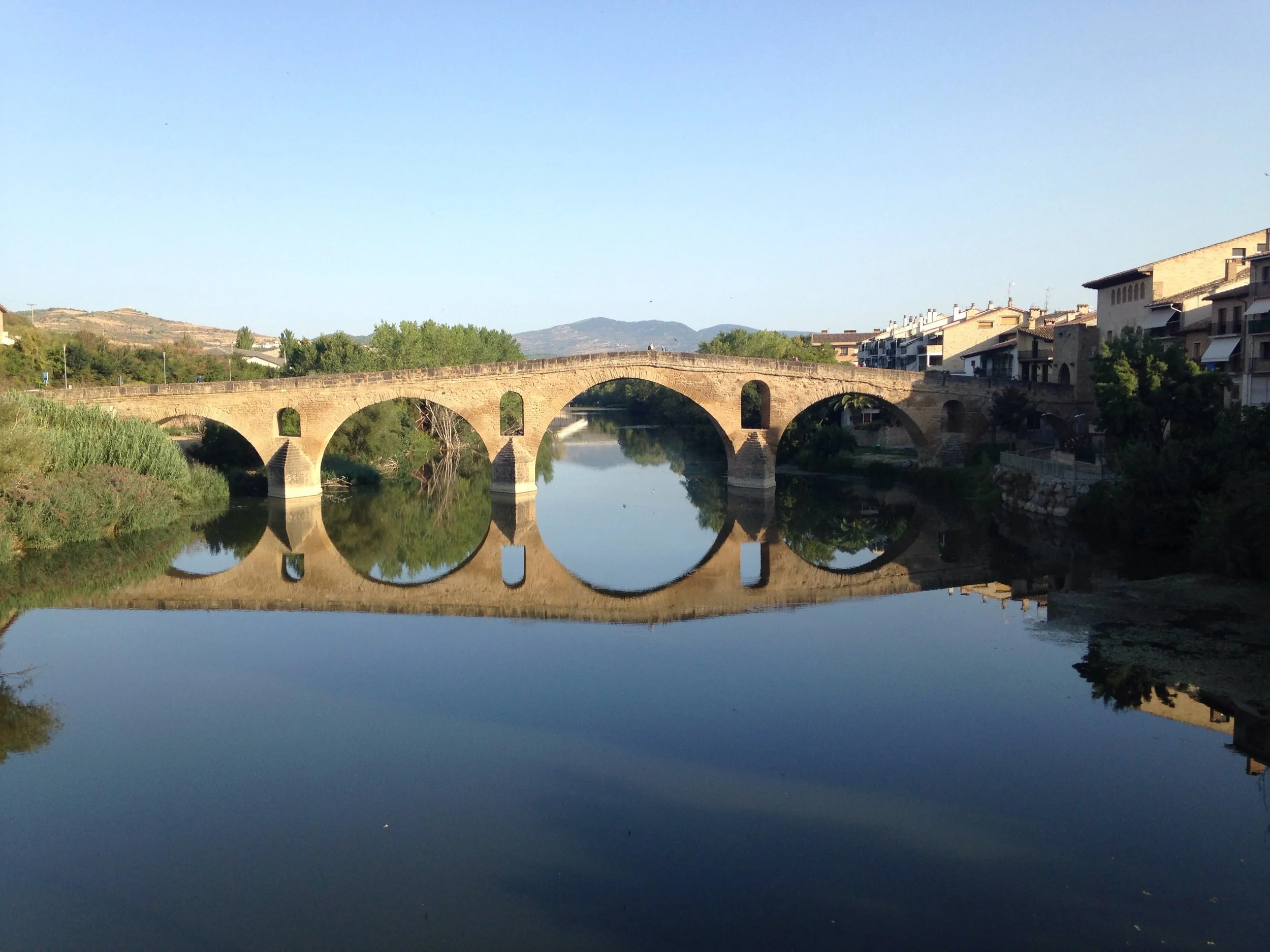 The queen's bridge, built in the 11th C to help pilgrims across the deep river