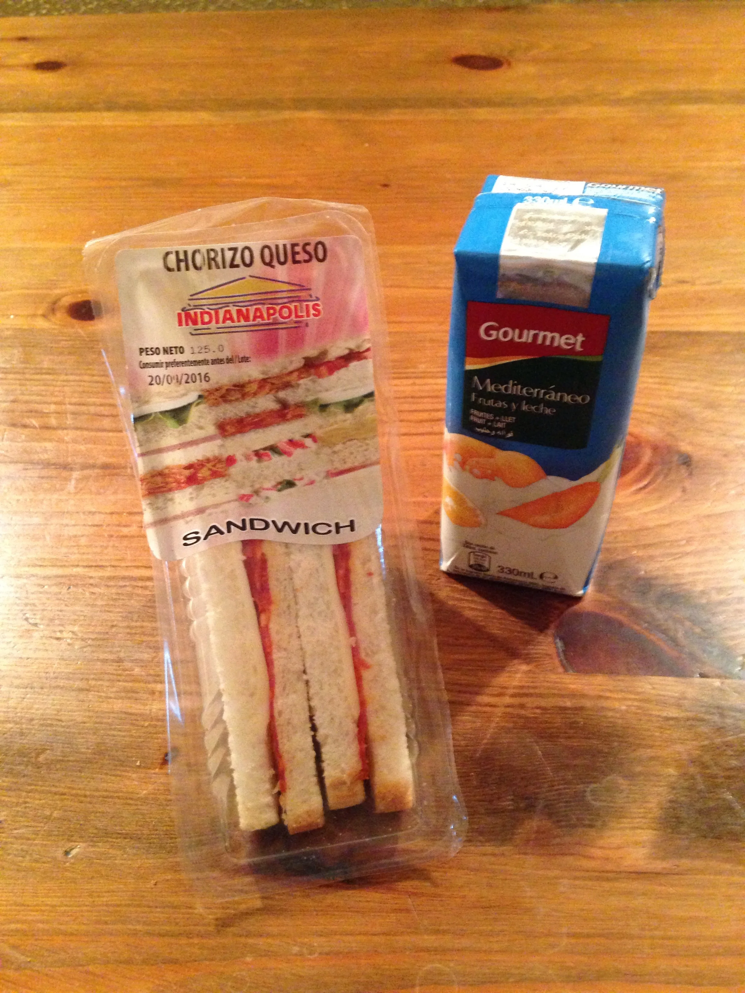 Early morning pilgrim vending machine breakfast in viana