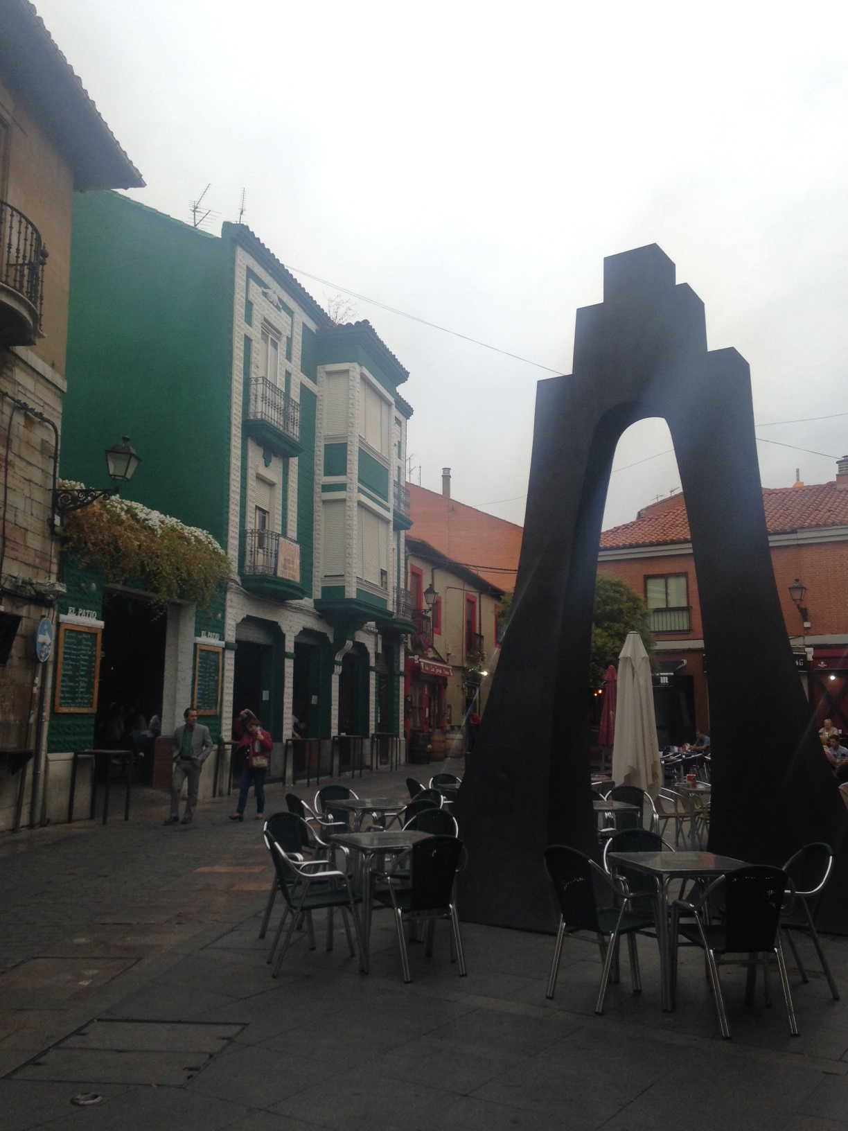 The "wet district" is quiet right before tapas hour chimes.