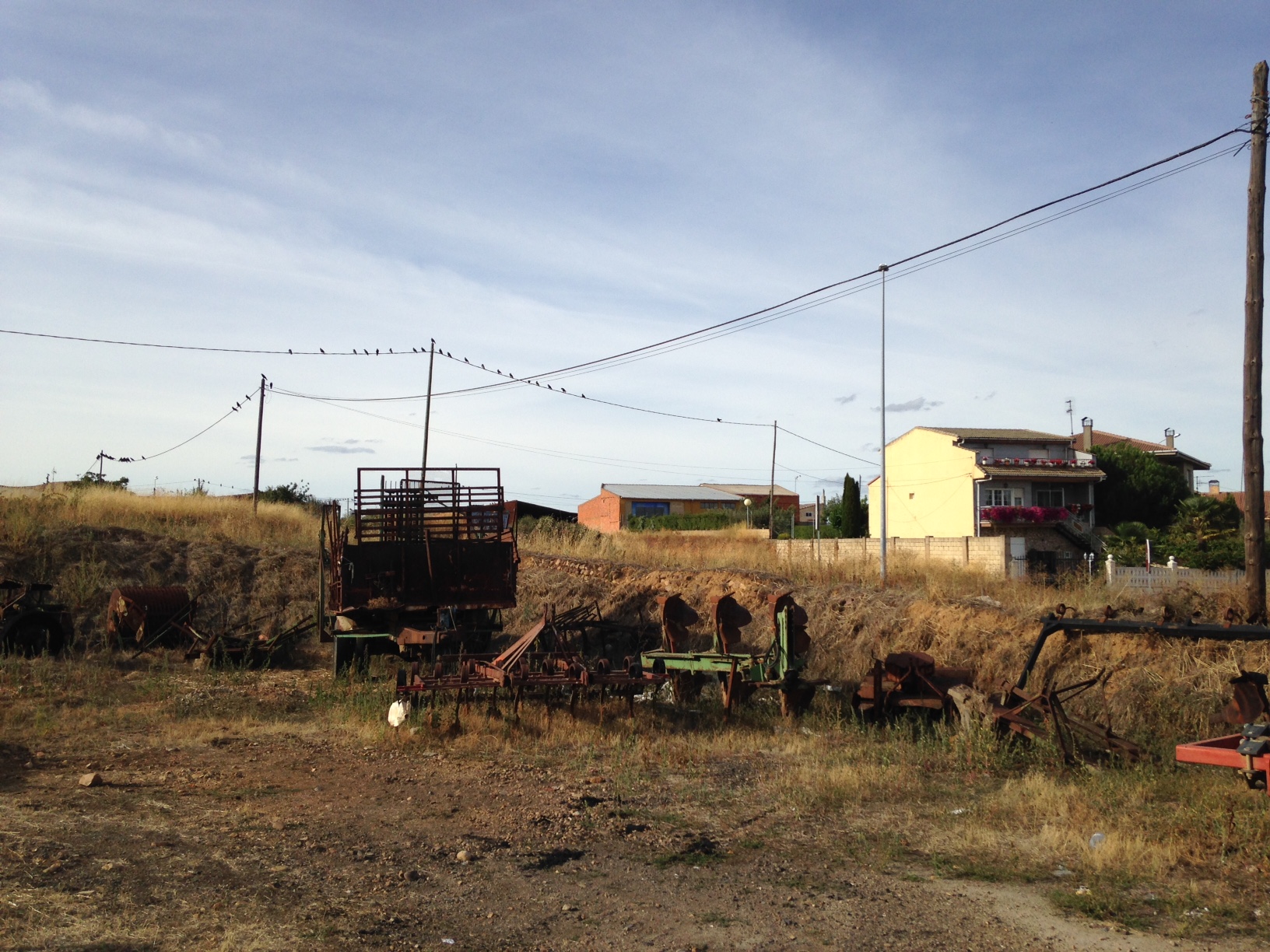 Some interesting farm contraptions--my only photo of the day into Villadangos. It was a highway adjacent walk through pit stops for truckers. Nothing going on in Villadangos but good company and a delicious dinner at the albergue with new friends.