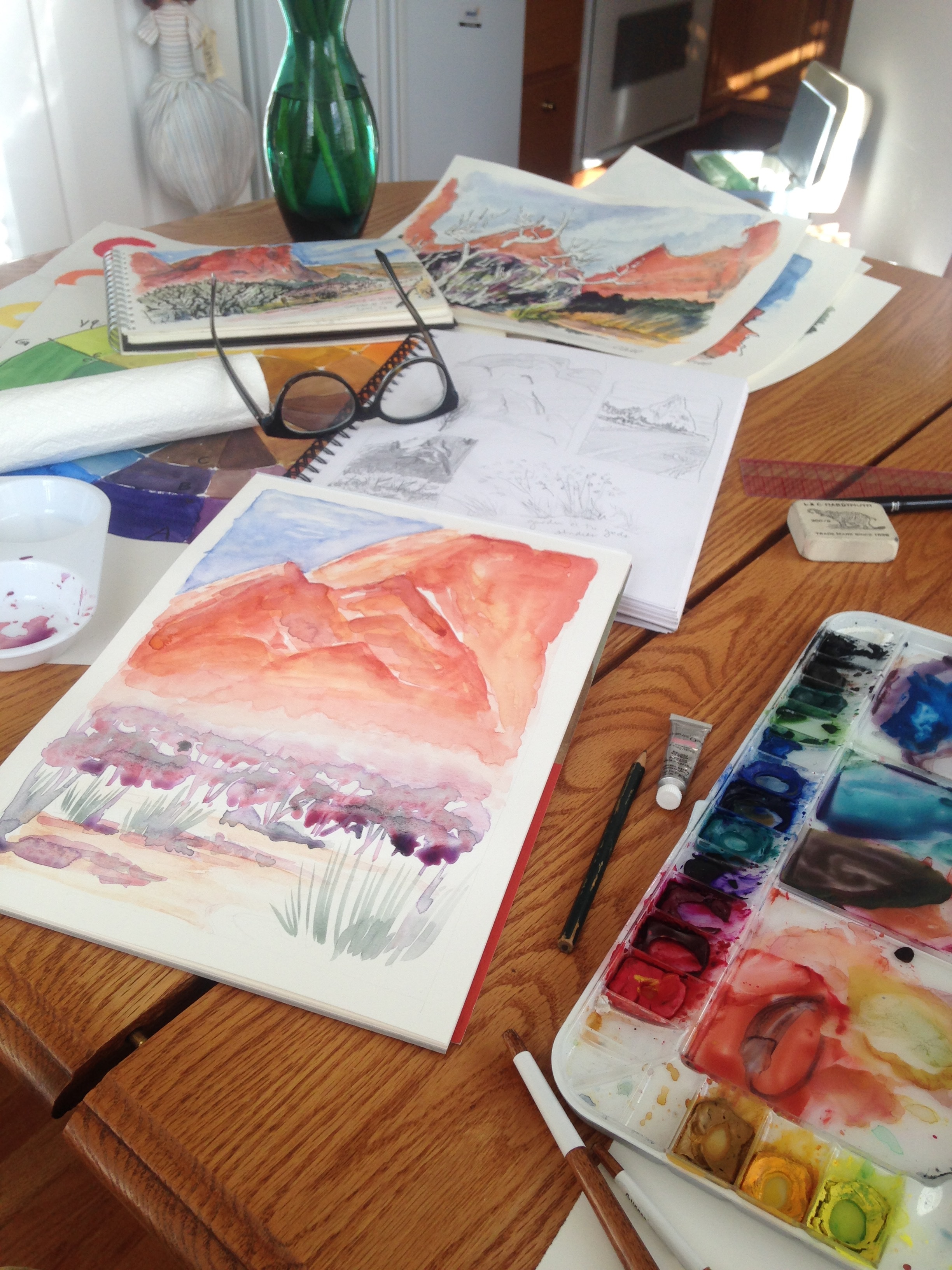 a painting in progress. This one turned out crazy!