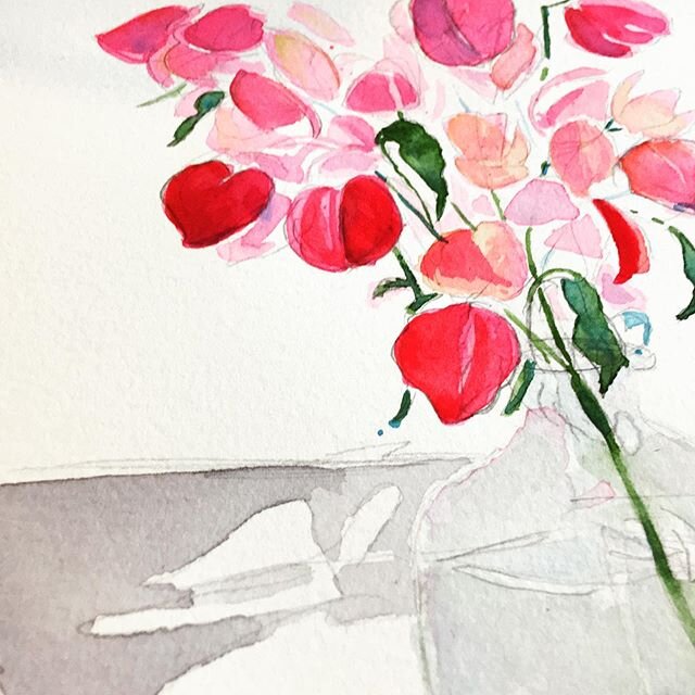 A little watercolor painting today 
#watercolorpainting #watercolor #watercolorart #bougainvillea #floralstilllife #stilllifepainting #paintingoftheday #creativepractice #artpractice #aquarelle #illustratorsoninstagram #illustratorsofinstagram #water