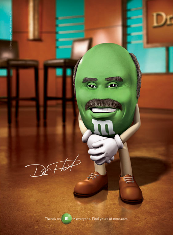 M&M Dr. Phil Inner M Print