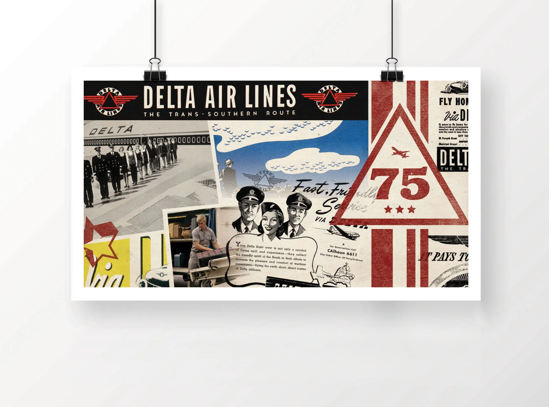 Delta Airlines - 75th Anniversary Poster
