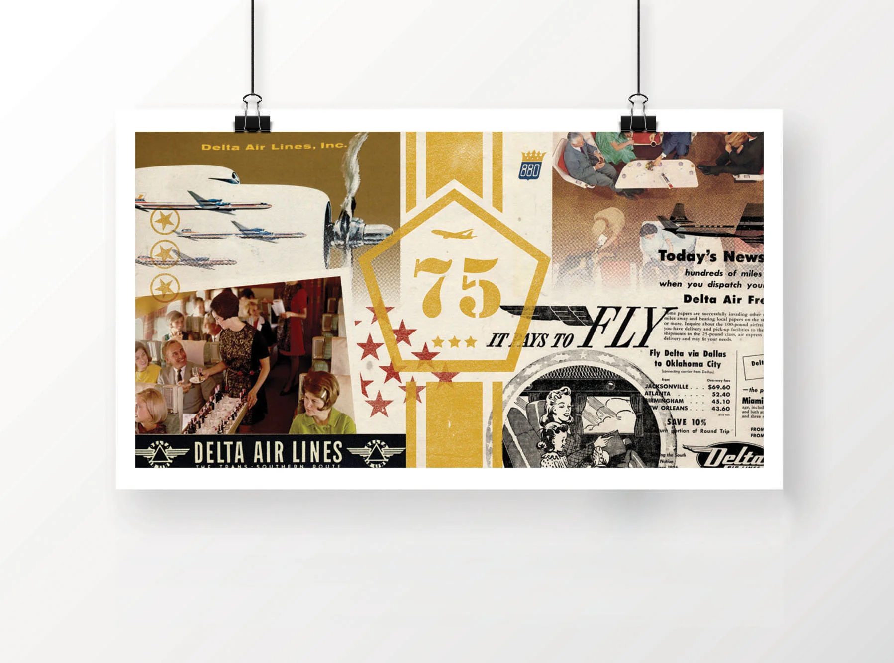 Delta Airlines - 75th Anniversary Poster