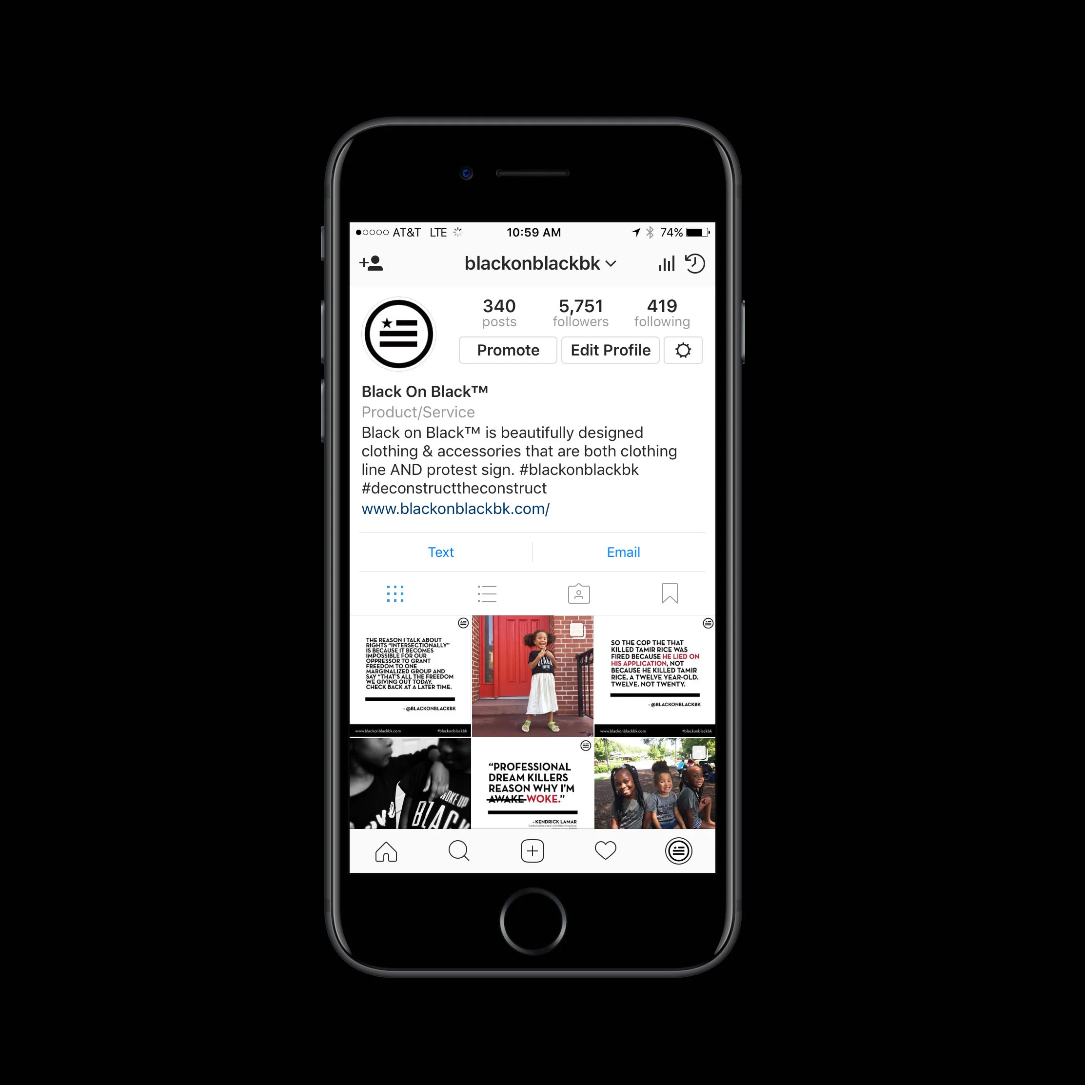 Black On Black | Instagram Feed