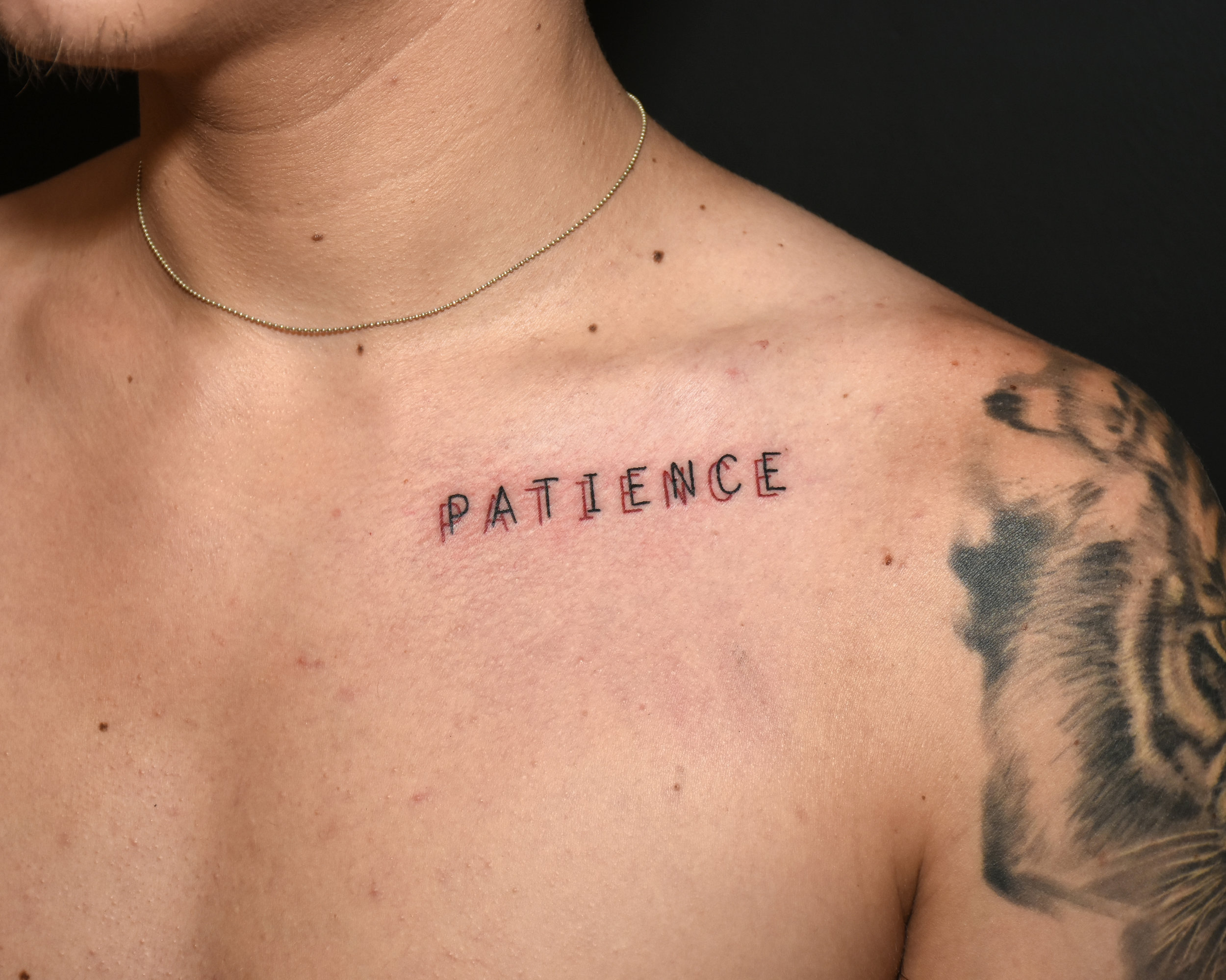 Tattoo uploaded by Bahadır Cem Börekcioğlu  Patience Instagram  karincatattoo patience neck tattoo blacktattoo writingtattoo  scripttattoo smalltattoo minimaltattoo little tatted istanbuldayasam   Tattoodo