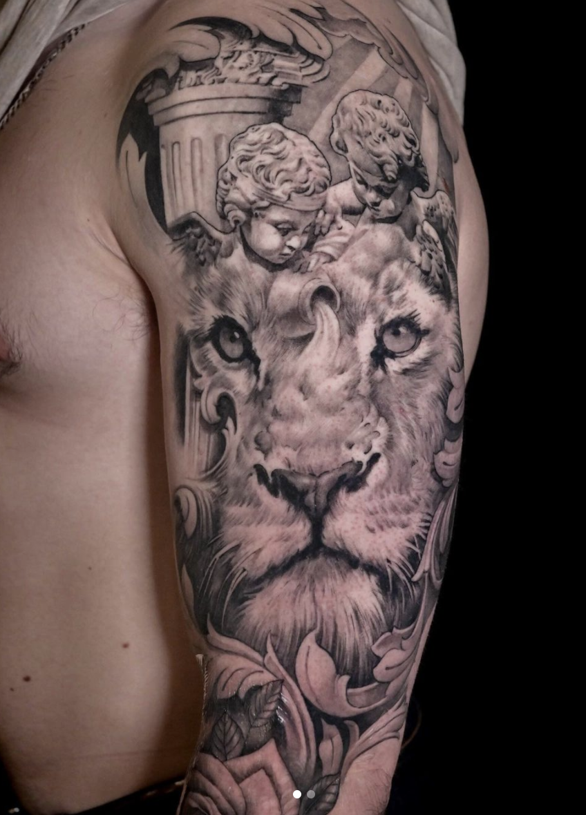 Tattoo uploaded by Thoj  Tricep piece for daniel and the lions den  tysontkdbjj  Tattoodo
