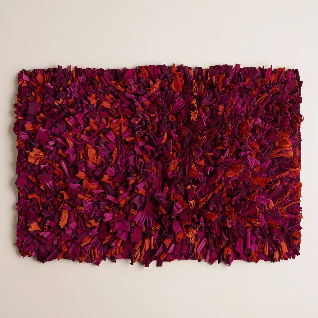 Multi Jersey Shag Bath Mat - World Market 