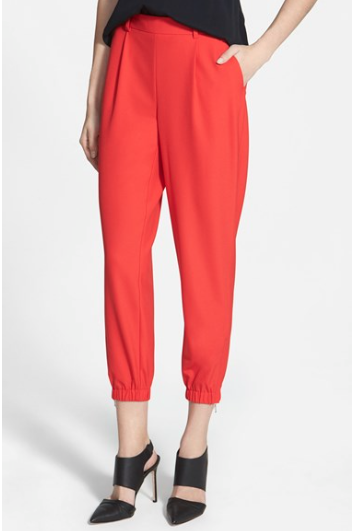 Trouve Elastic Cuff Pleated Pants / Nordstrom 