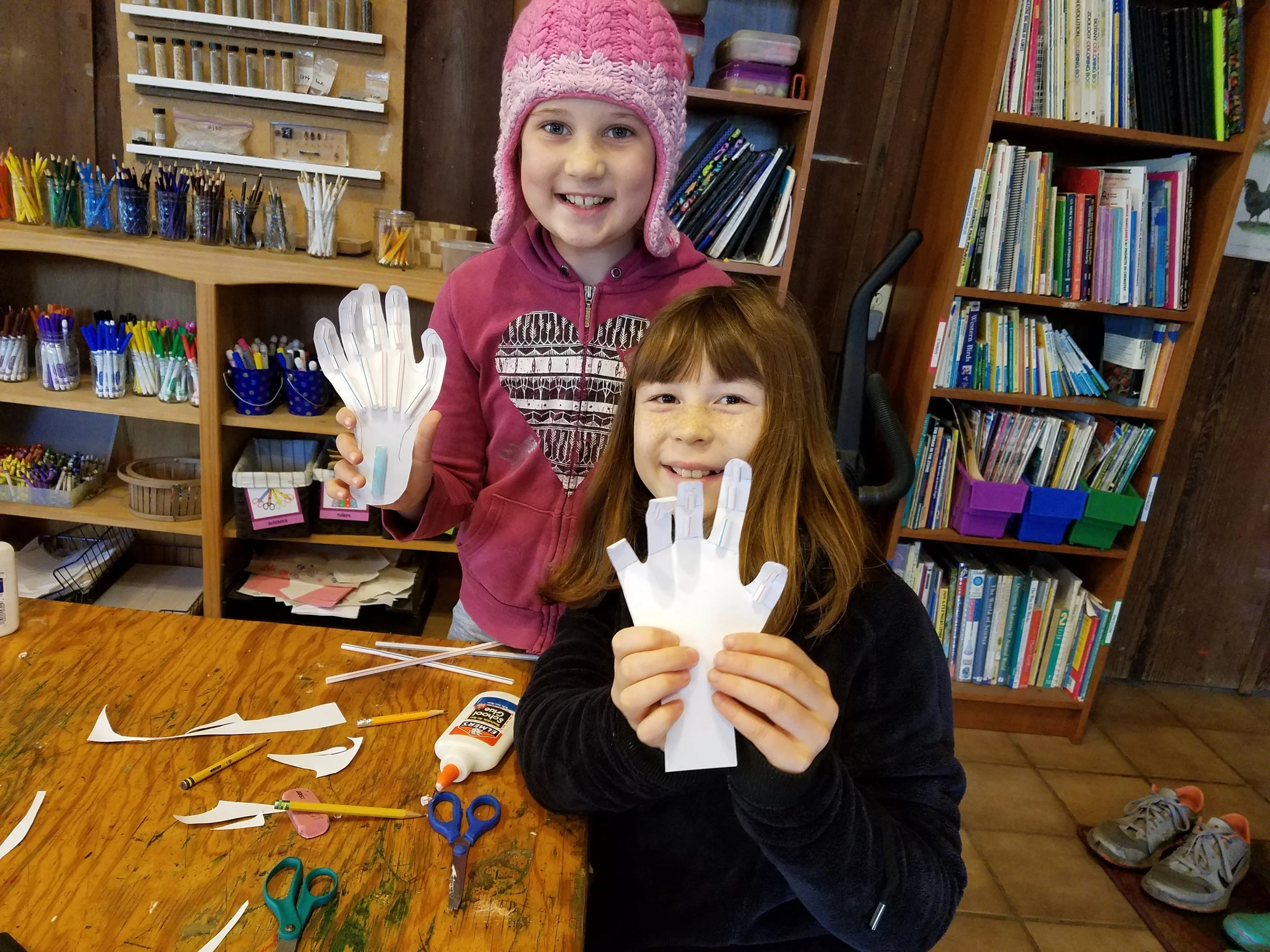 Robotic hands. 