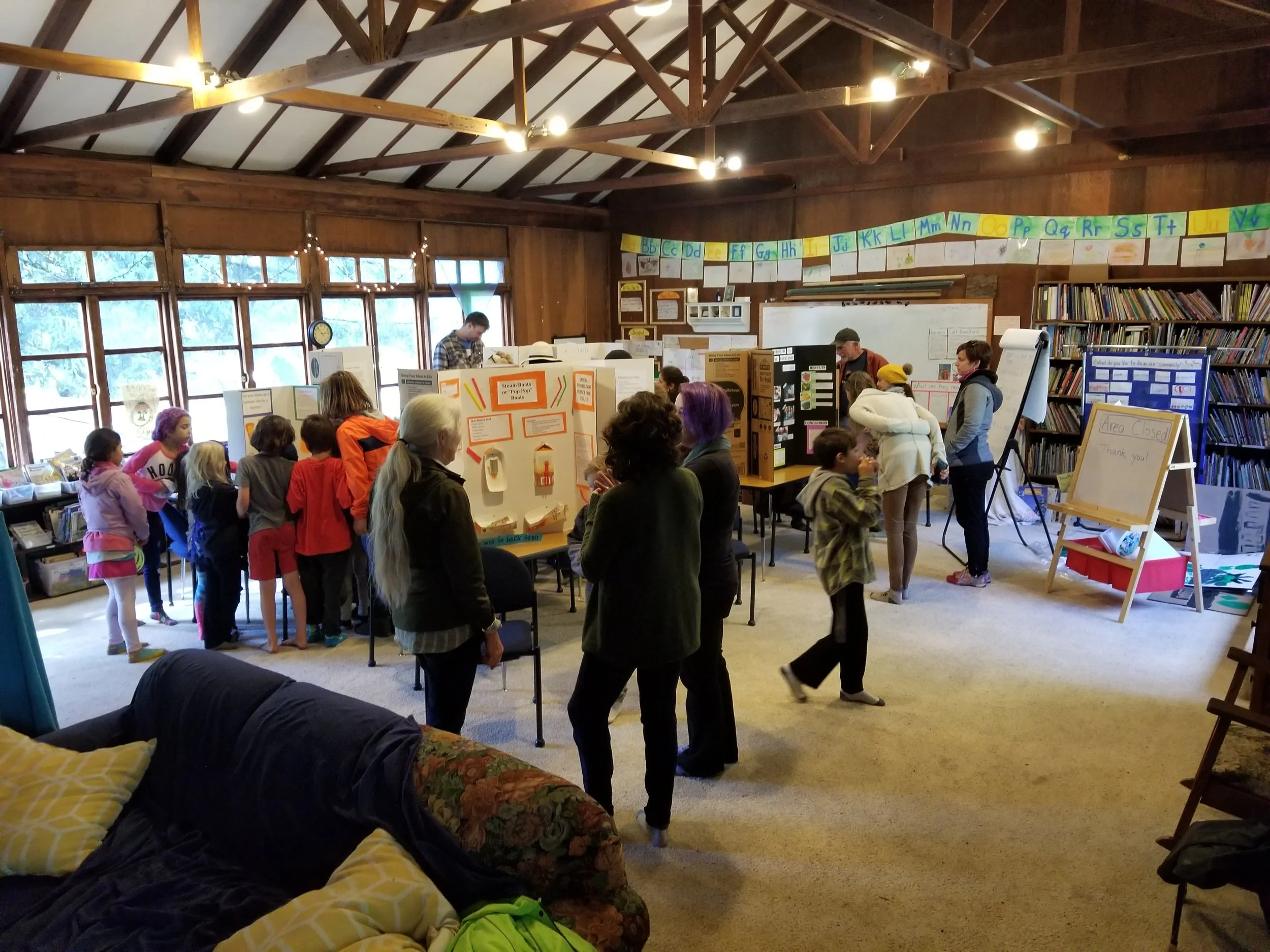 View of the rug room during Science Fair and Invention Convention.&nbsp;