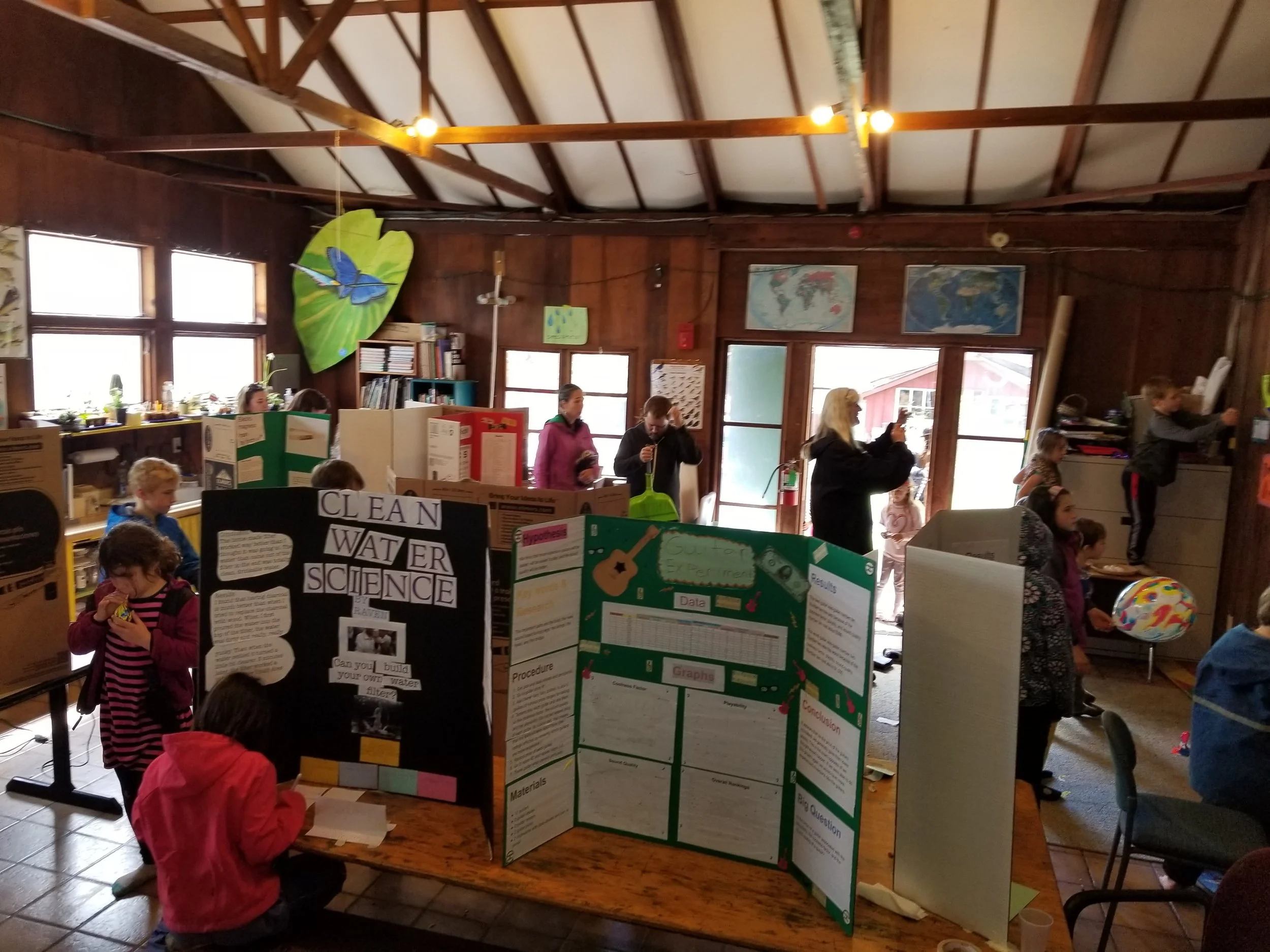 View of the tile room for Science Fair and Invention Convention.&nbsp;