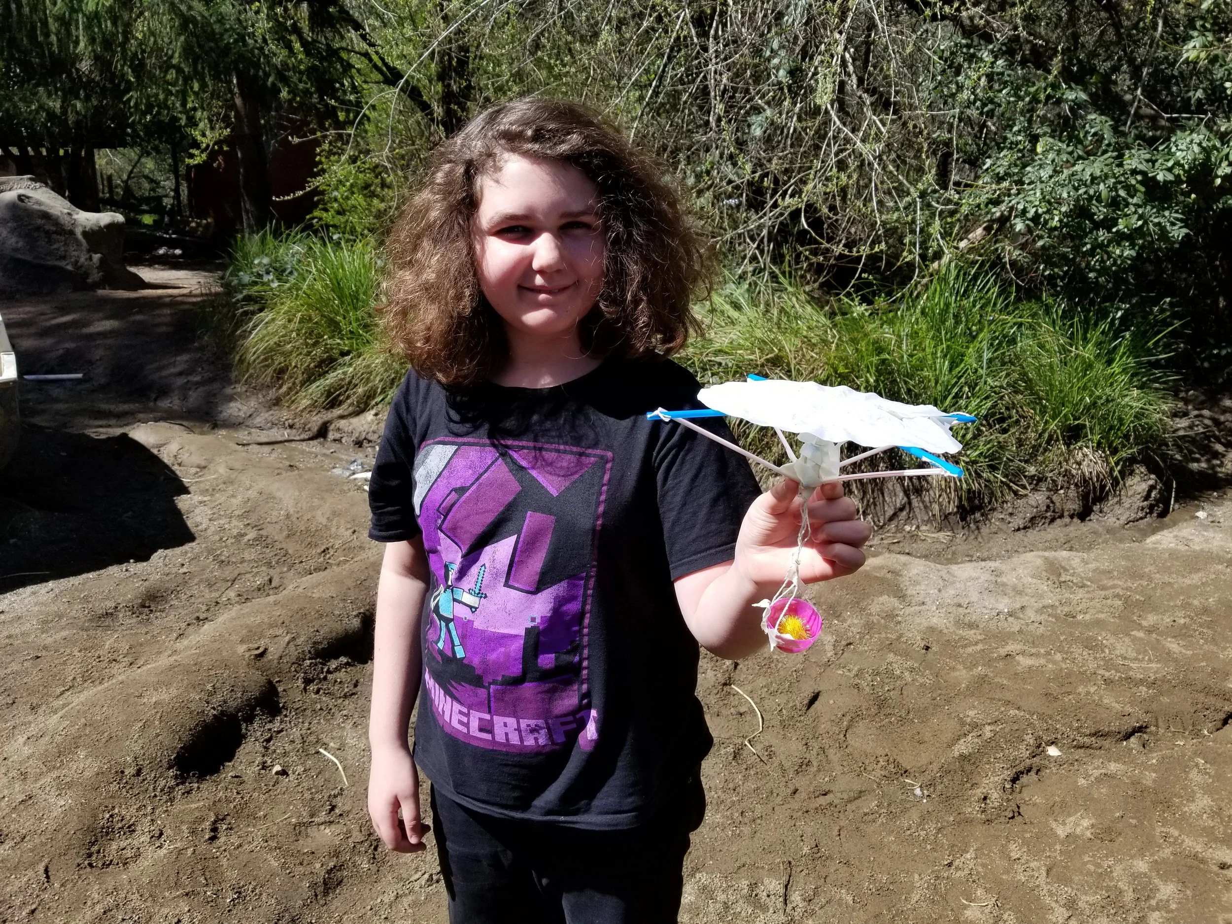 Bettie made a very structurally sound lander with intricate supports to hold the parachute open.&nbsp;
