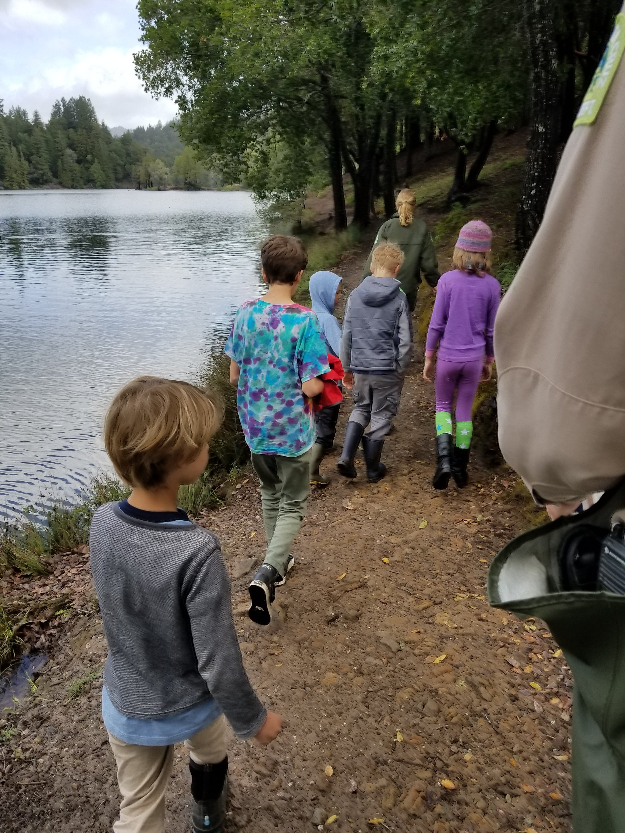 We walked about 5 minutes down the trail to the release site.&nbsp;