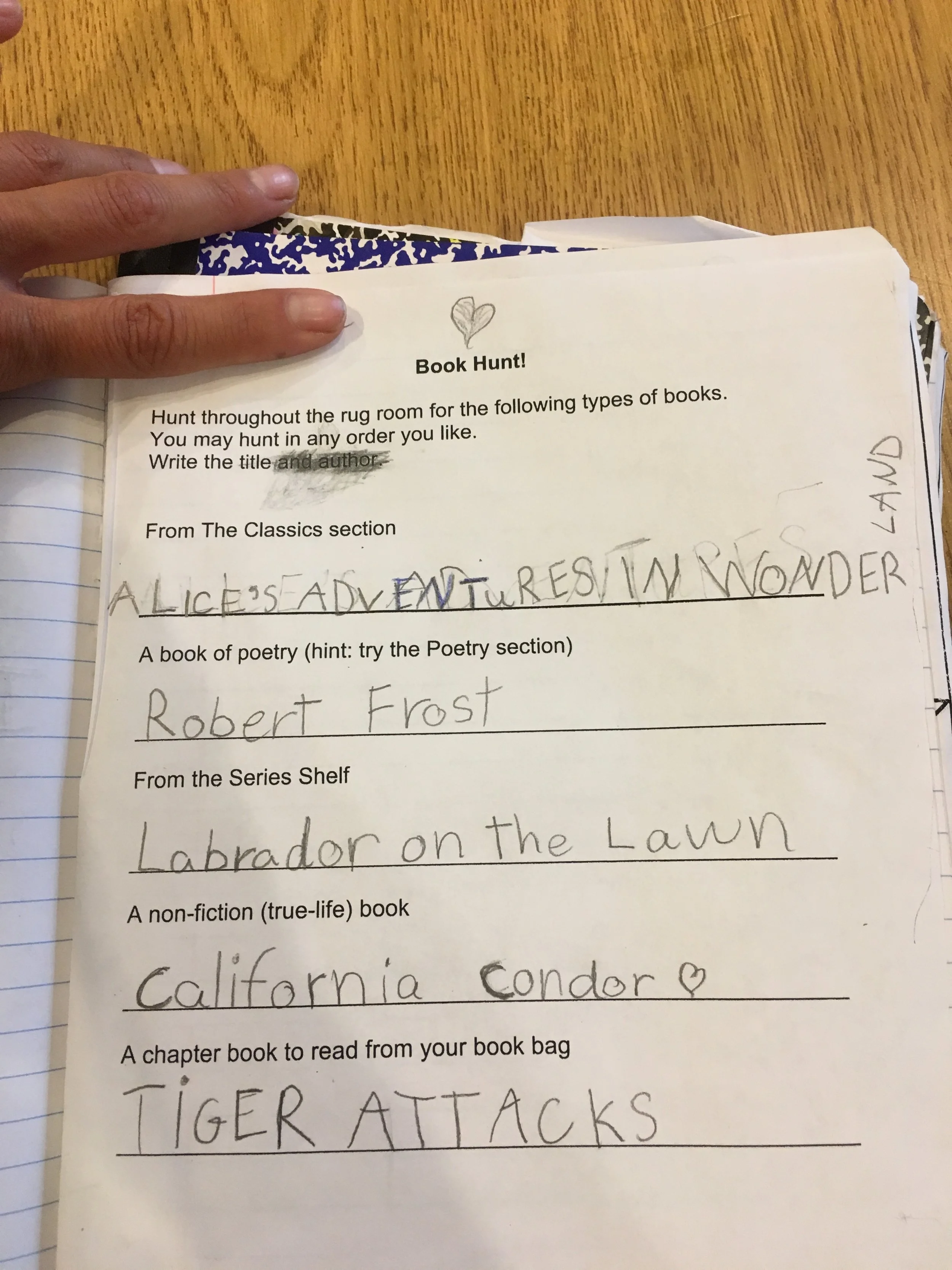 start of the year “book hunt”