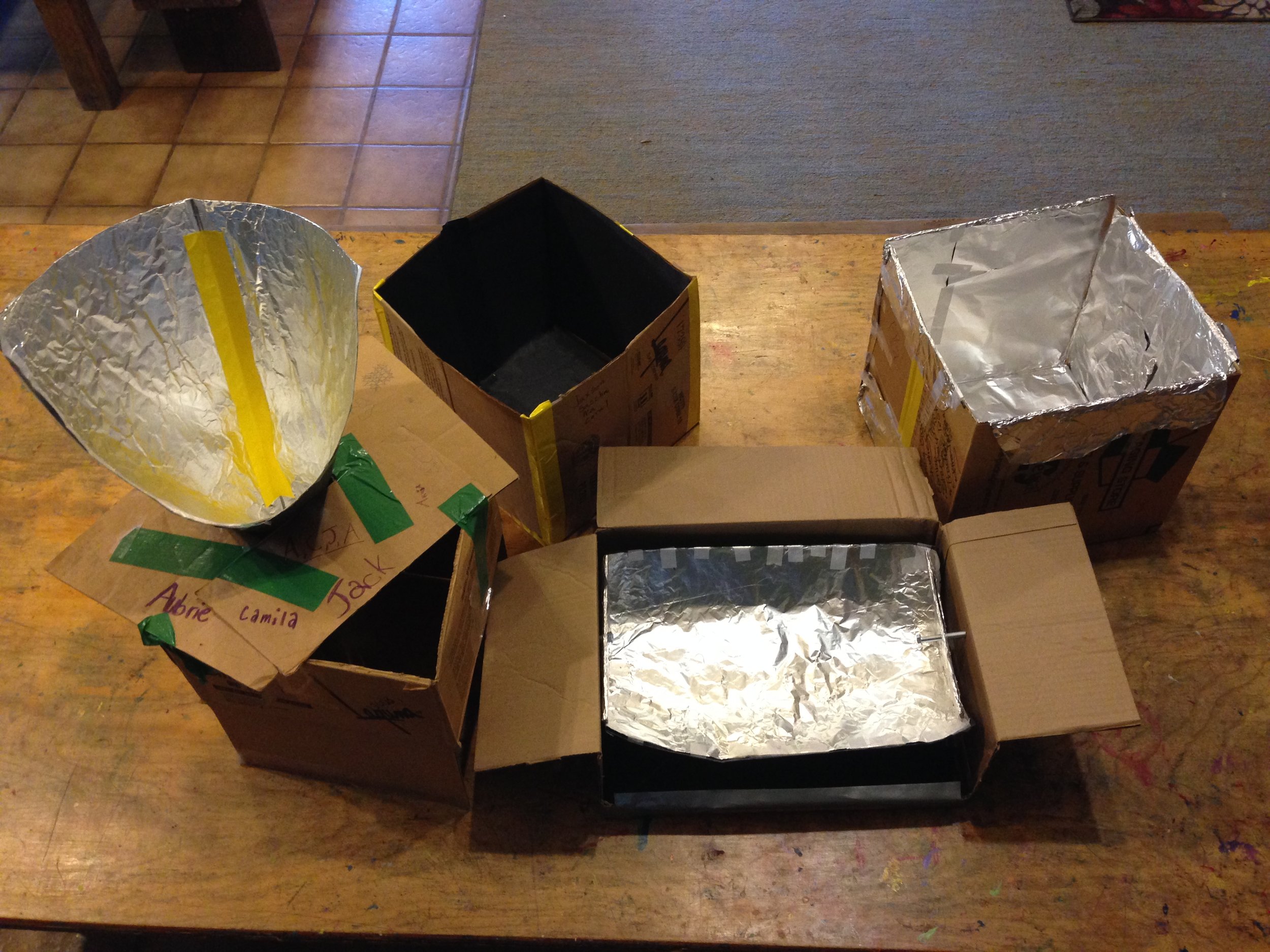 Different models of solar ovens.