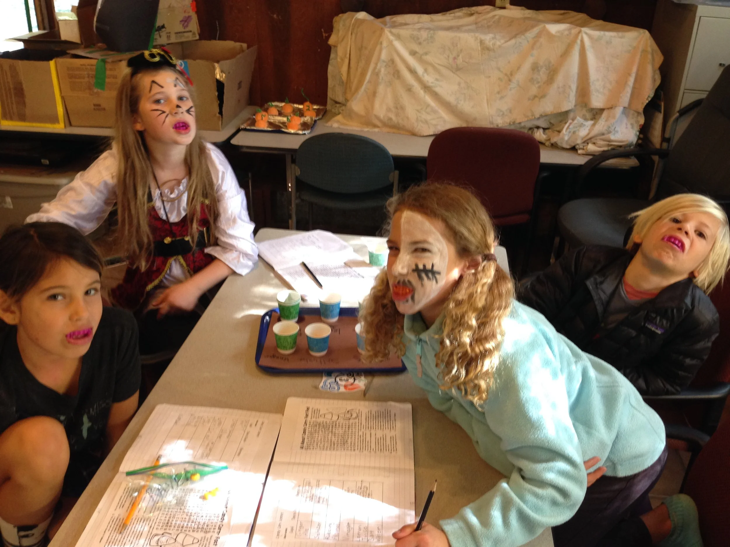 Testing candy corn is even more exciting with colorful fangs!