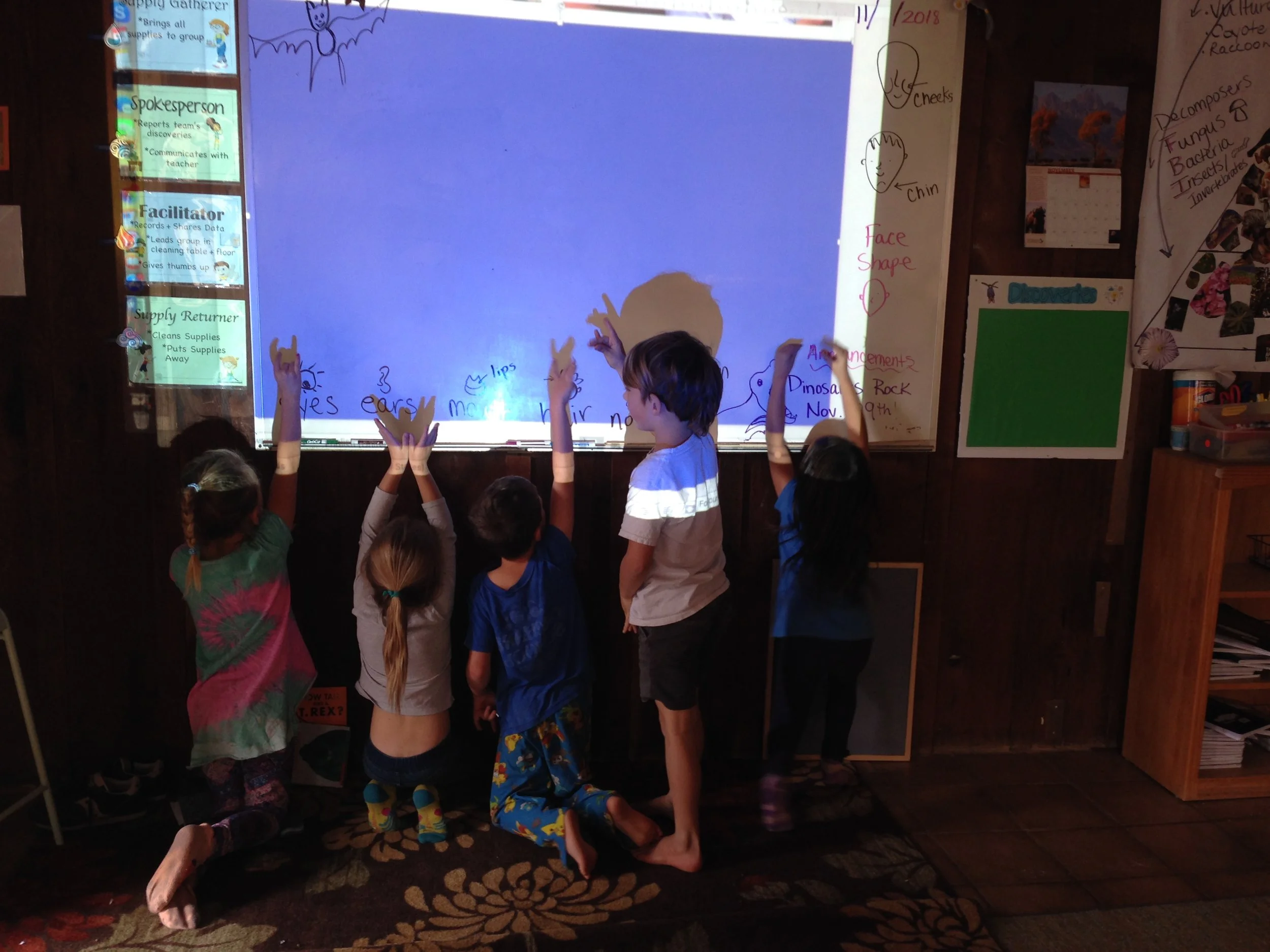 We also saved time for some shadow puppets.