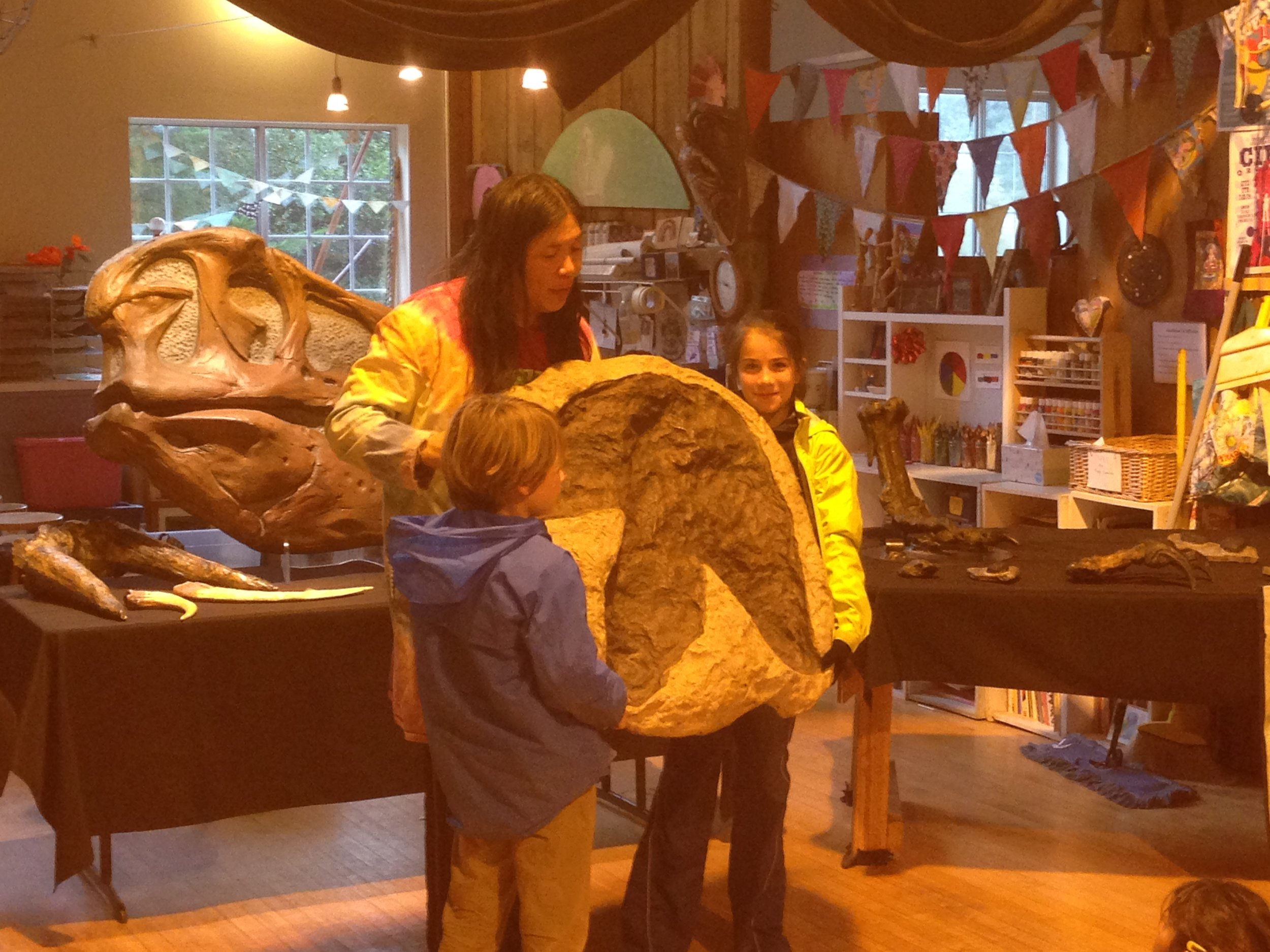 Cast of a T-Rex footprint.