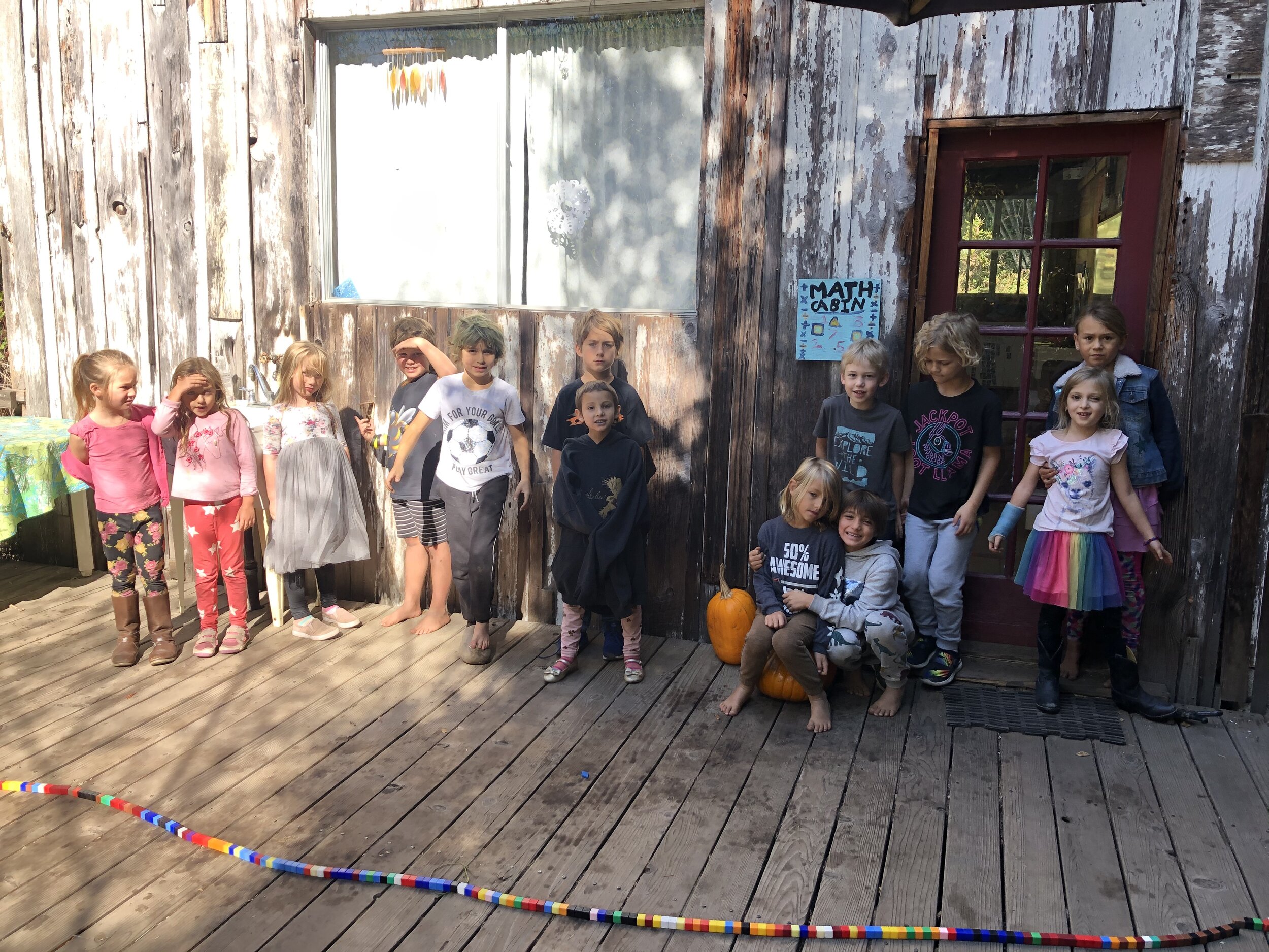 We had finished a project and they got very creative with a loooong line of “colores”