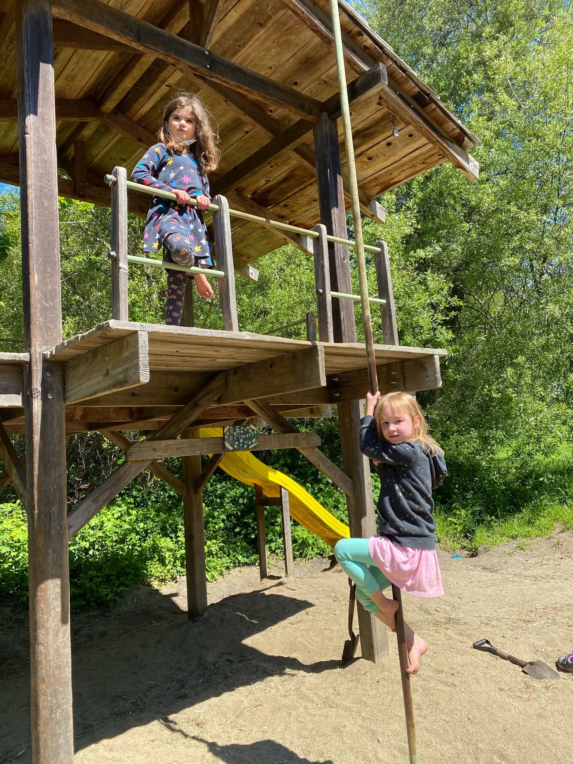 I was told this was the “I just learned to climb the pole club”. There are a few others who qualify to join as well but here are the founders.