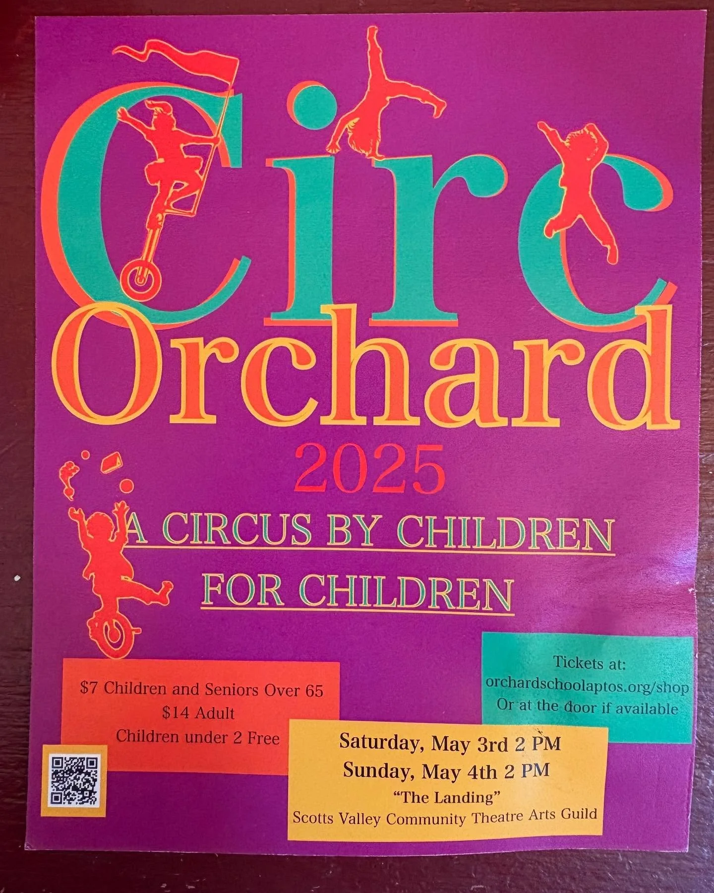 Have you bought your tickets yet? Tickets are going fast and we would love to see you there. Link to purchase tickets is in bio. #orchardschoolaptos #circustime