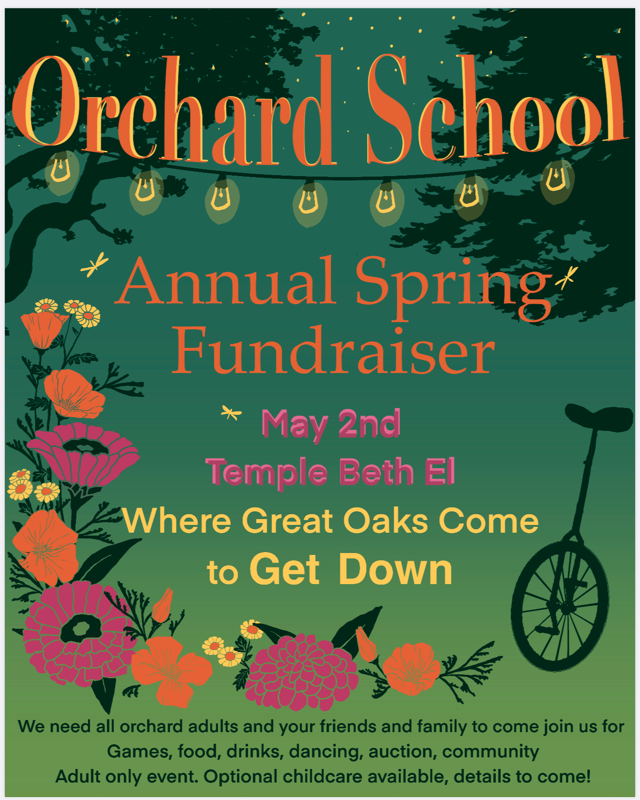 Fundraiser Evening Event (Music, Games, Food, Drinks, Silent Auction, FUN)