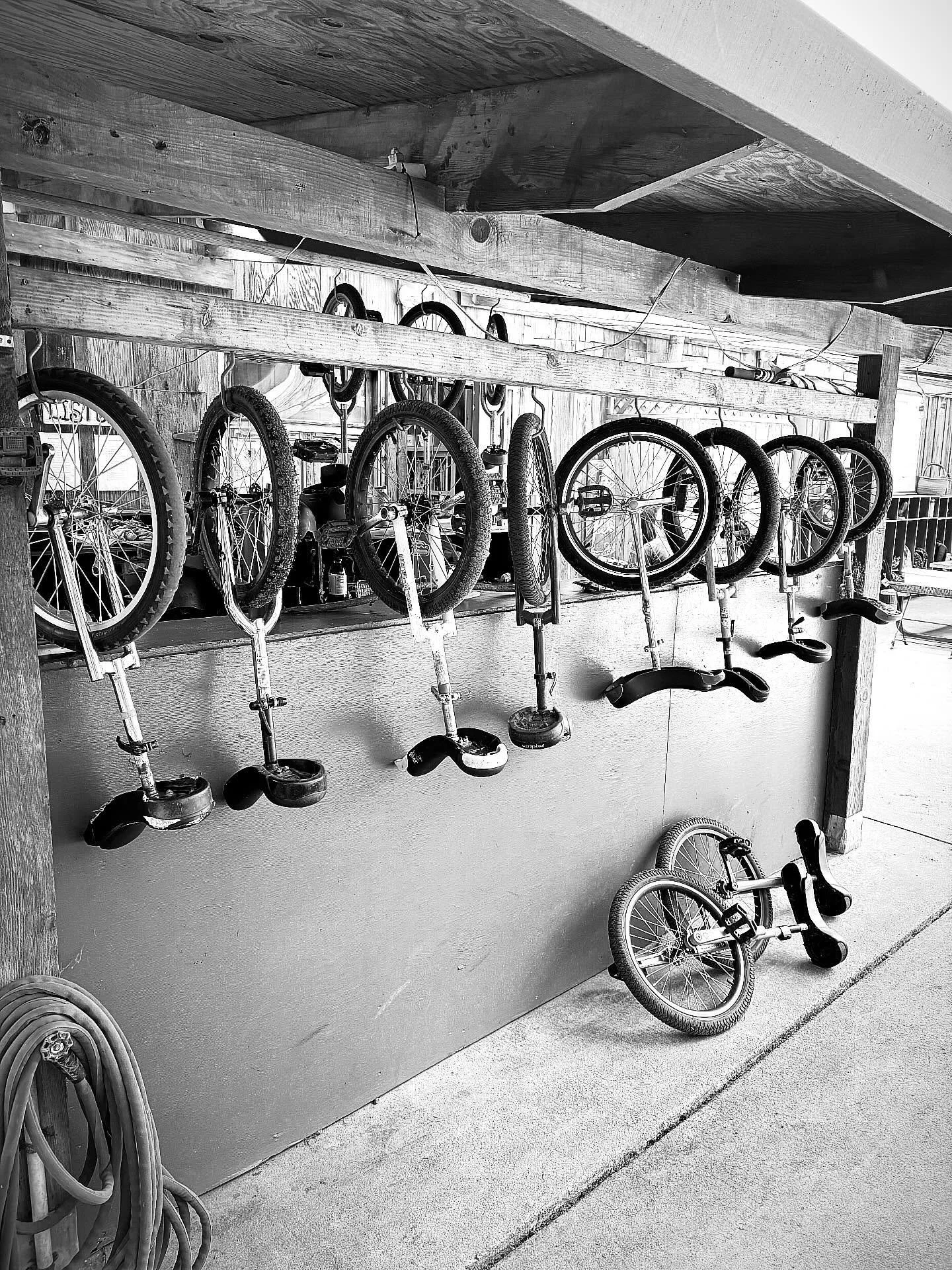 You know you&rsquo;re at Orchard when you see unicycles parked by the student cubbies. #orchardschoolaptos #circusarts