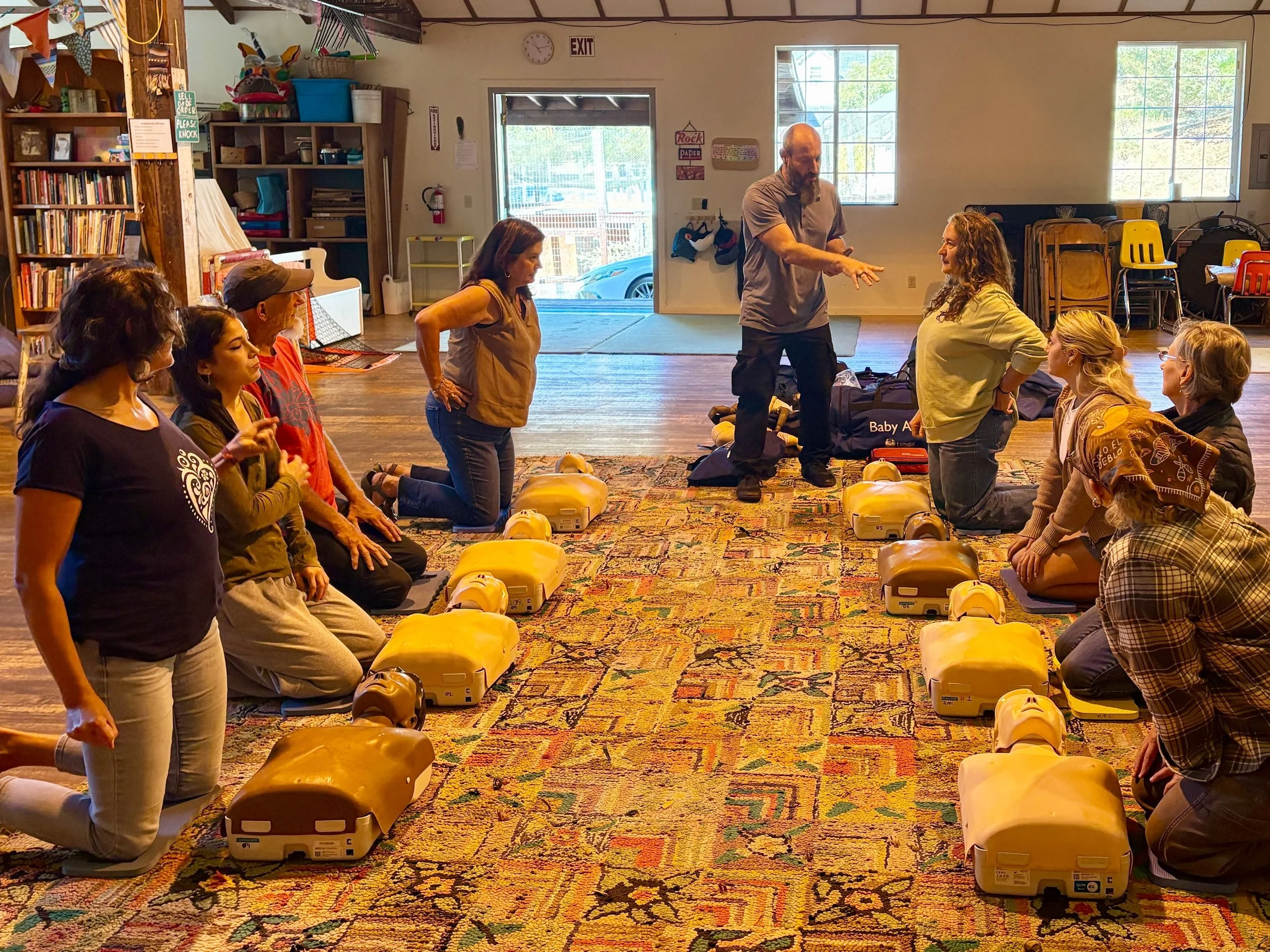 We&rsquo;re gearing up for the school year in all kinds of ways &mdash; here staff is getting re-certified for CPR and first aid. We managed to have fun despite the grim subject matter.