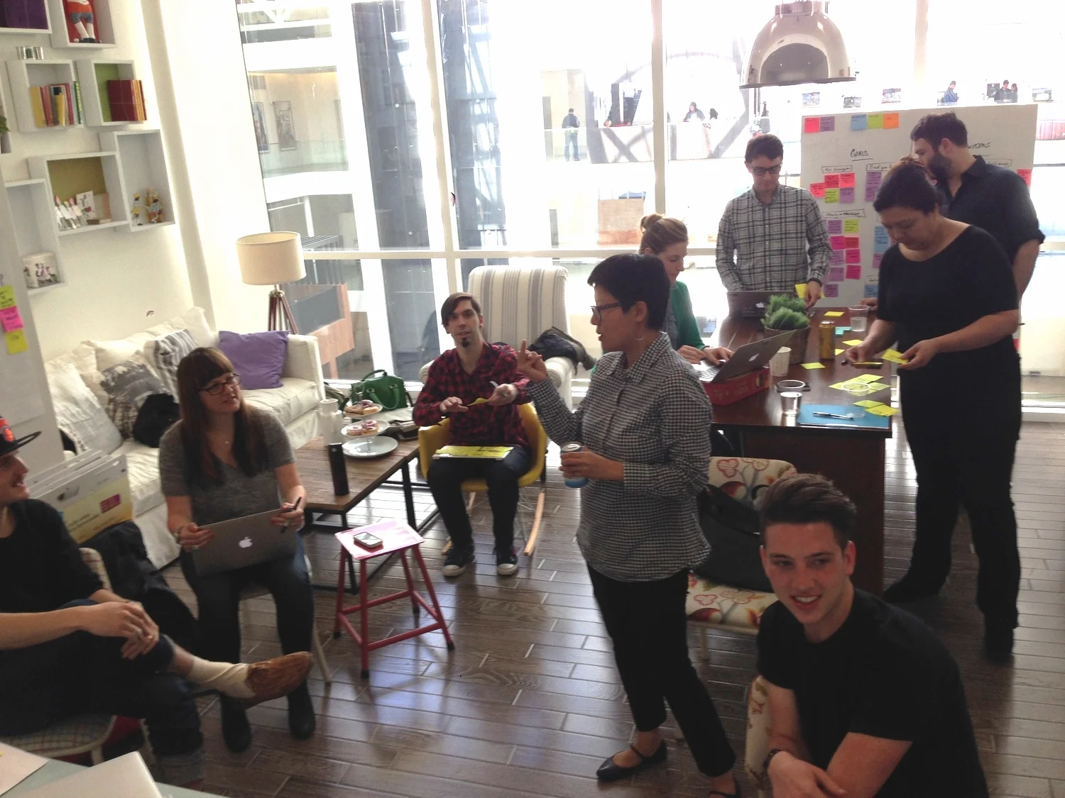 Cross-team collaboration sessions at Airbnb with dev, brand, design and UX