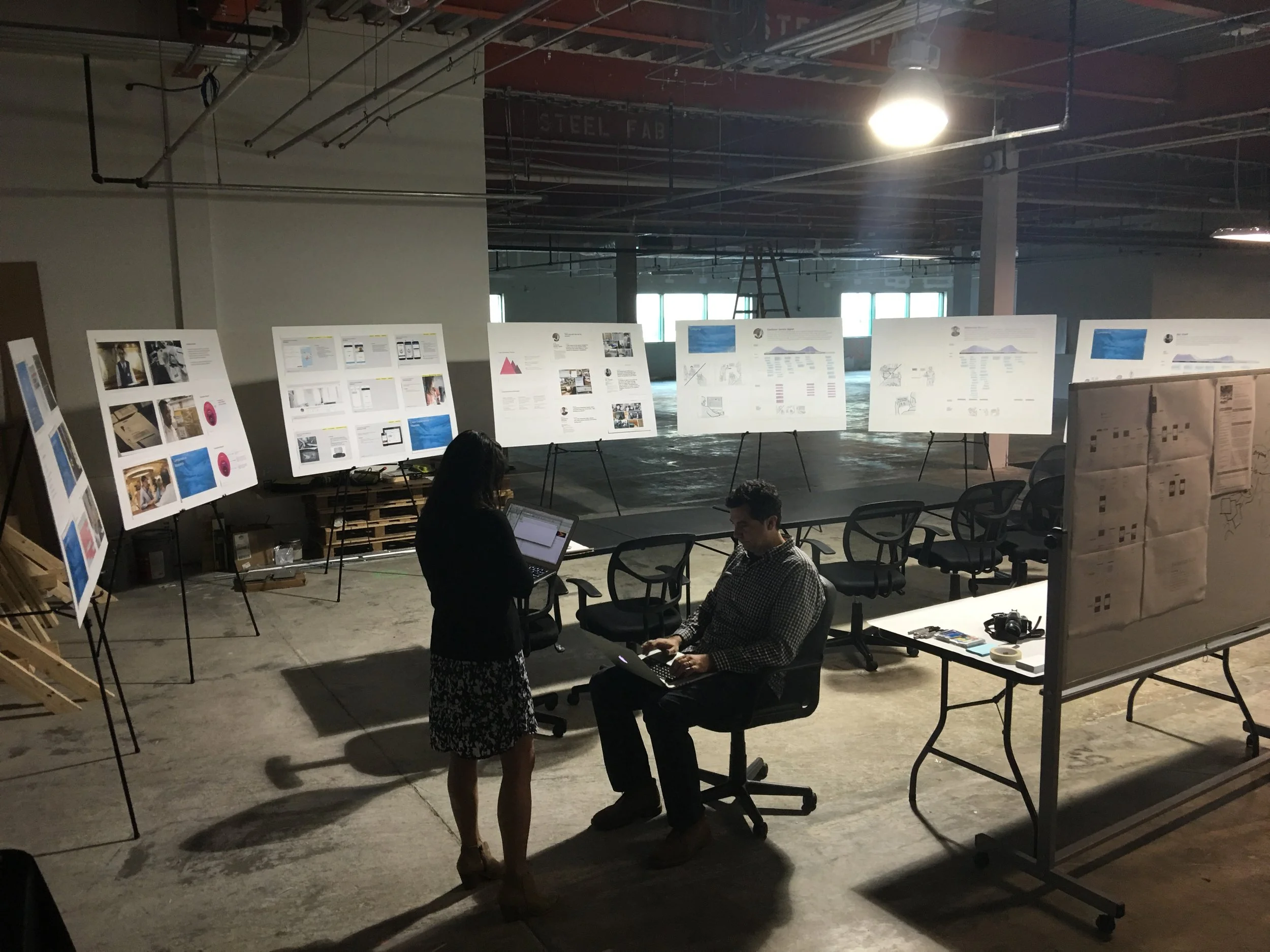 The empty warehouse that would grow to house a ship simulator and over 300 team members