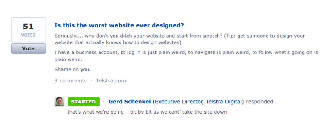 In a bold step towards transparency, our client executive setup a direct feedback channel on the existing site, critical contributions were abundant