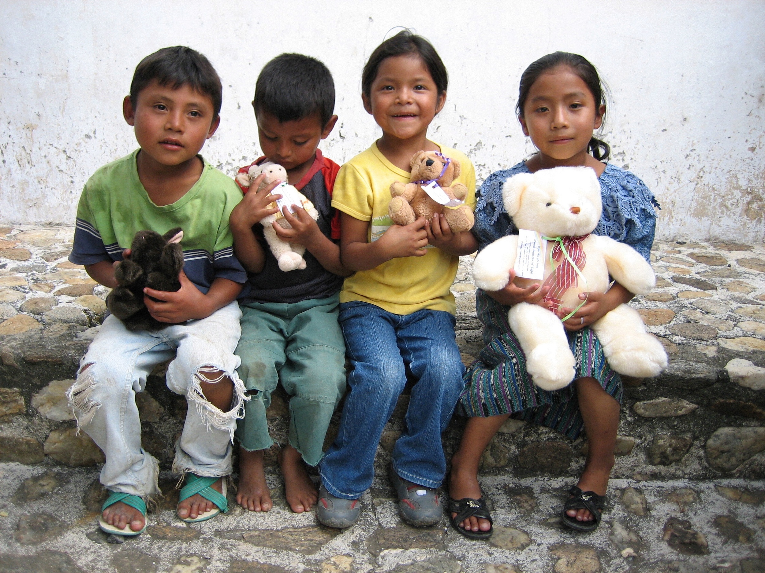 When RWF travels to other countries in addition to distributing grants and in-kind aid we often bring stuffed animals for the children.