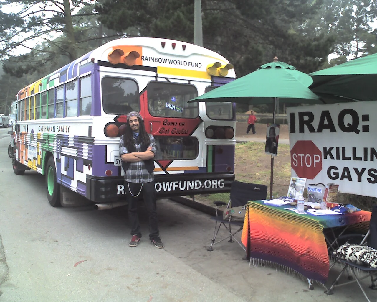RWF intern, Alex Walker, doing street out reach in San Francisco.
