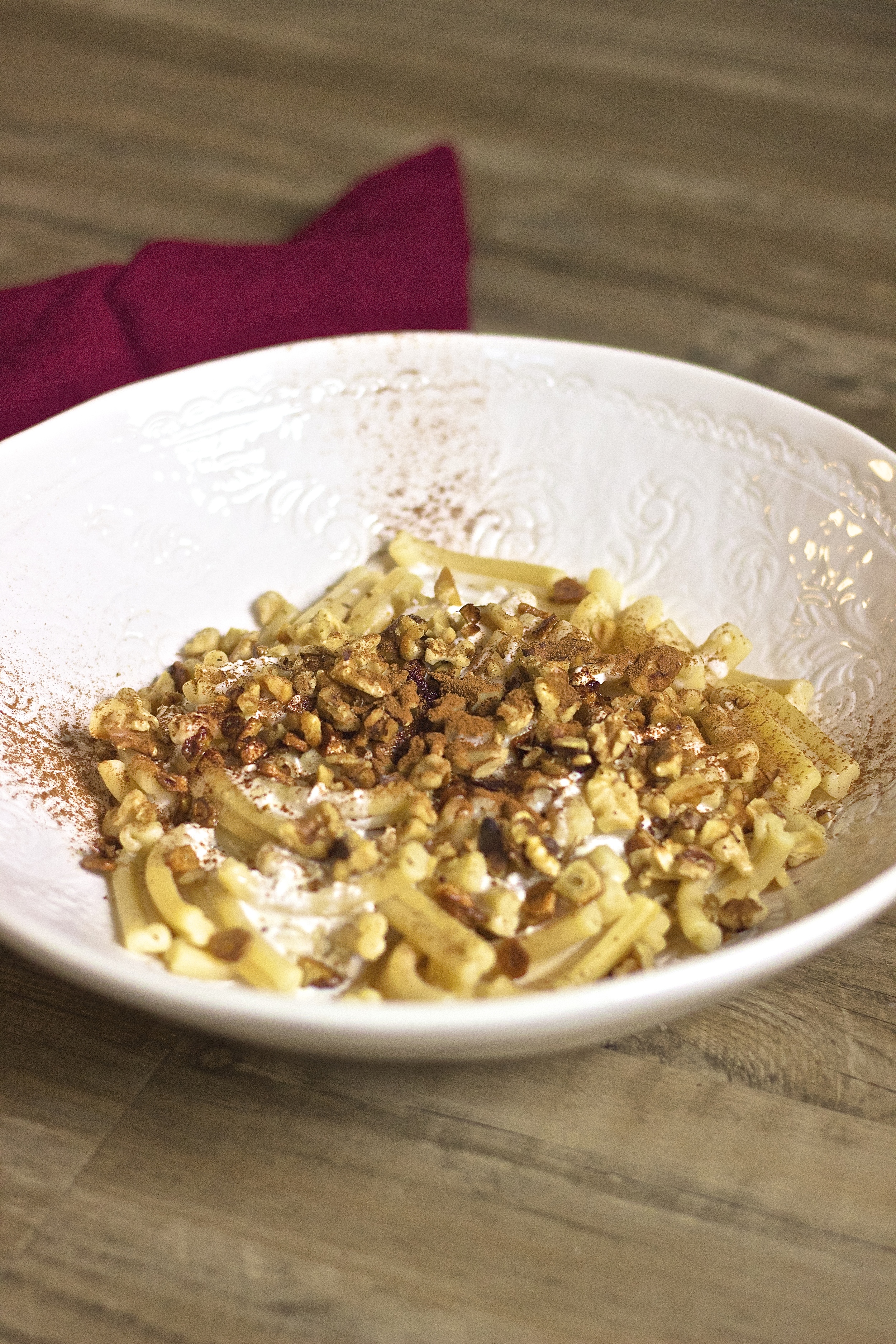 Fusilli with Whipped Feta, Cinnamon, & Crispy Garlic | Kneading Home