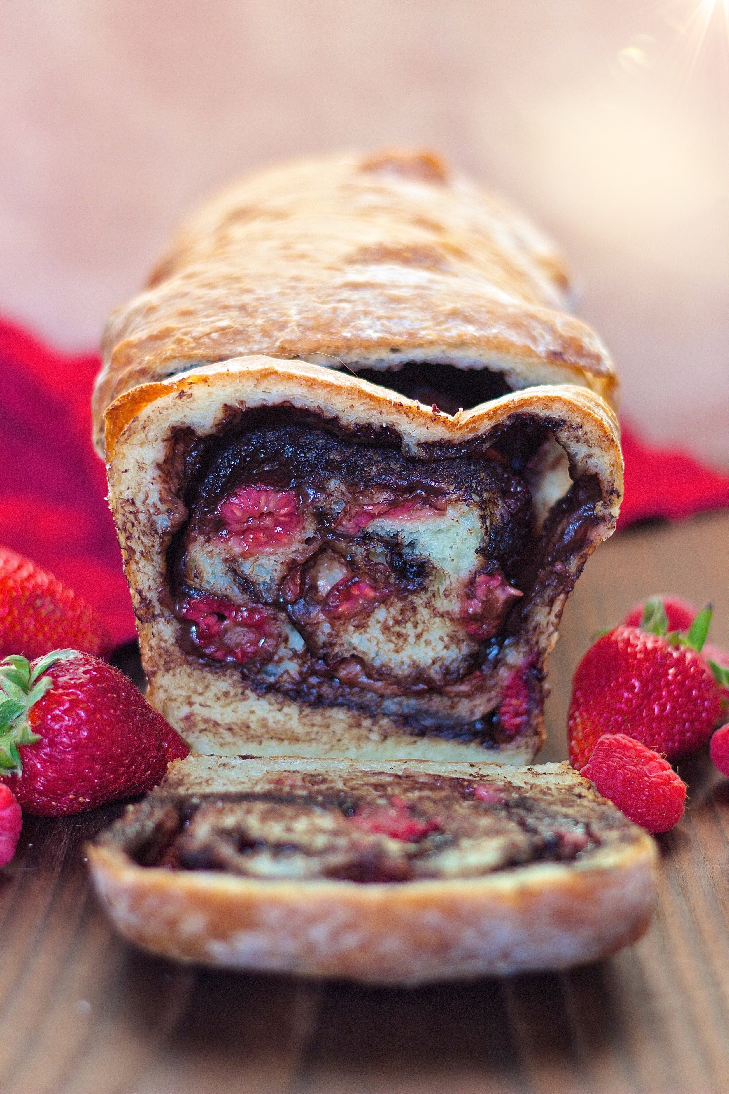 Dark Chocolate Berry Swirl Bread 