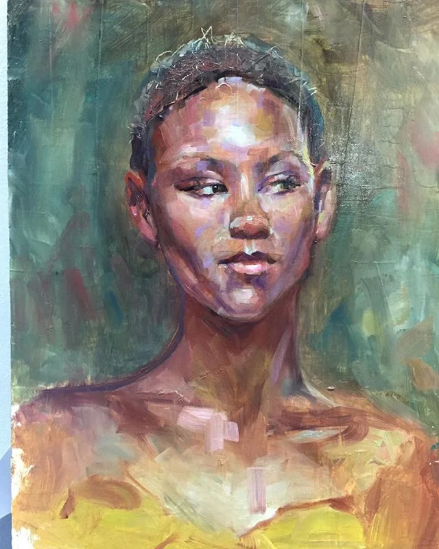 &ldquo;Ezra&rdquo; 2nd week long pose. 9x12. Oil on panel. What a luxury to have great model for 2nd chance of art making! @ezra.ruli #portraits #artoninstagram #oilonpanel #marialeecollections