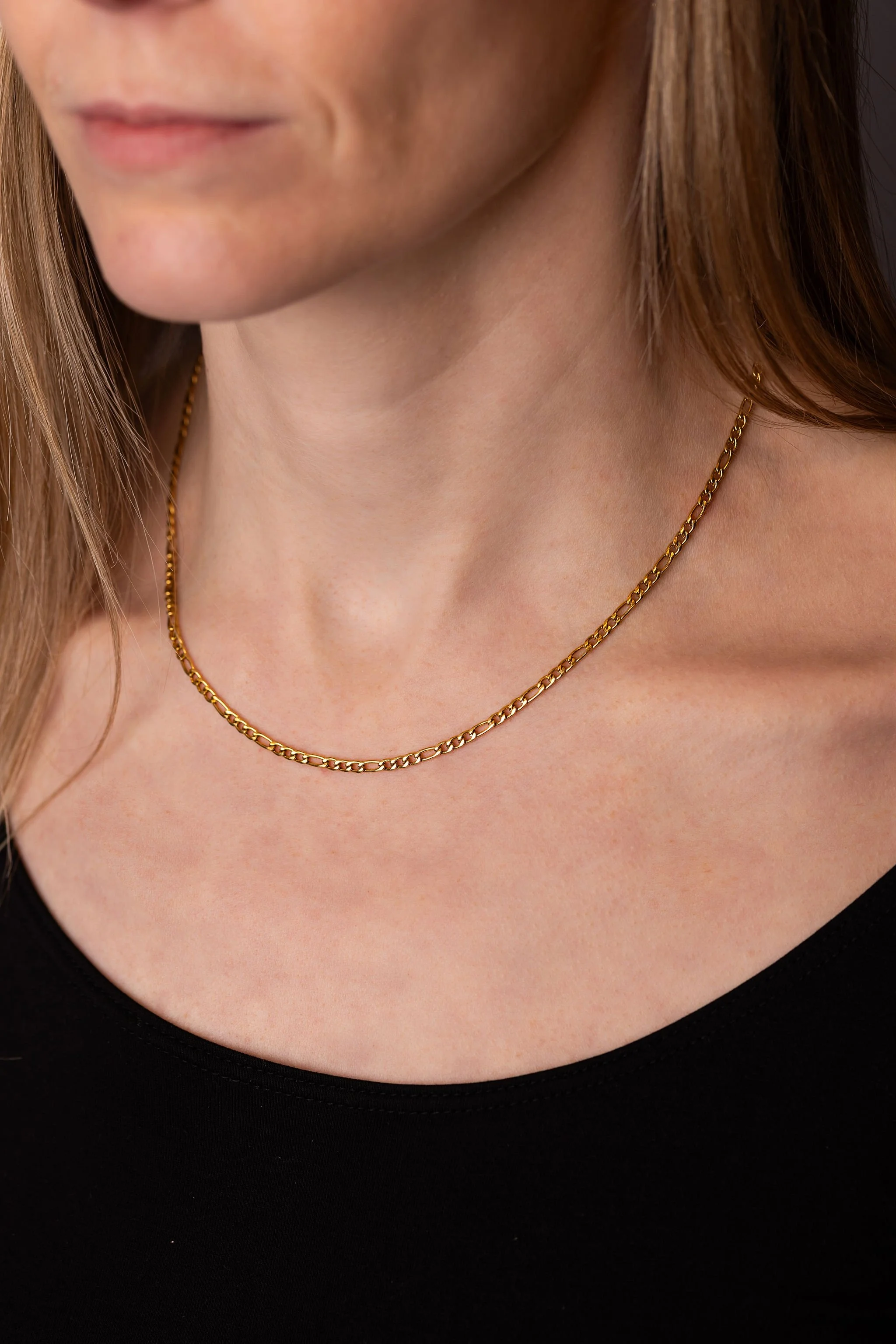 Figaro Chain Necklace Gold