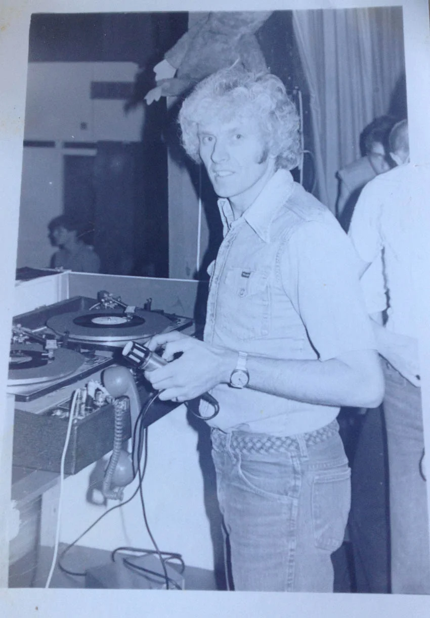 Dad in the 1970's - love the telephone headphones