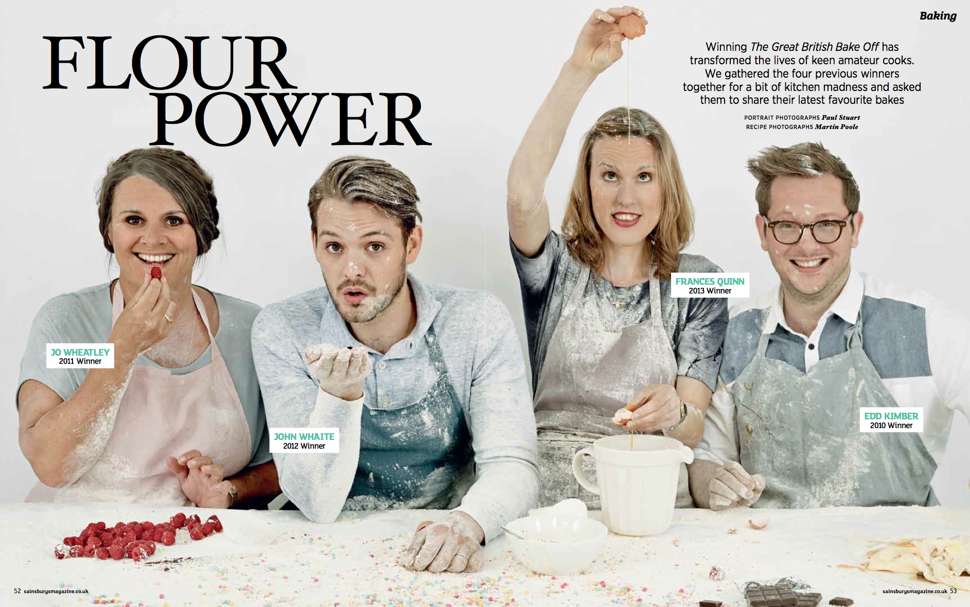 Sainsbury's Magazine, October 2014 'Bake Off' shoot. Photograph: Paul Stuart