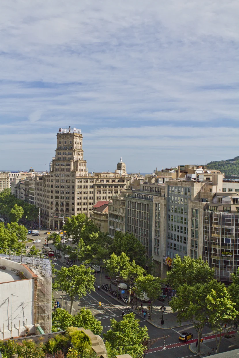 The view from the roof terrace