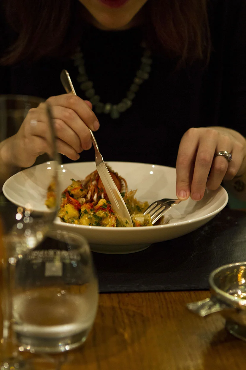 Lobster Thermidor as part of the Burn's Night Supper...locally caught, of course