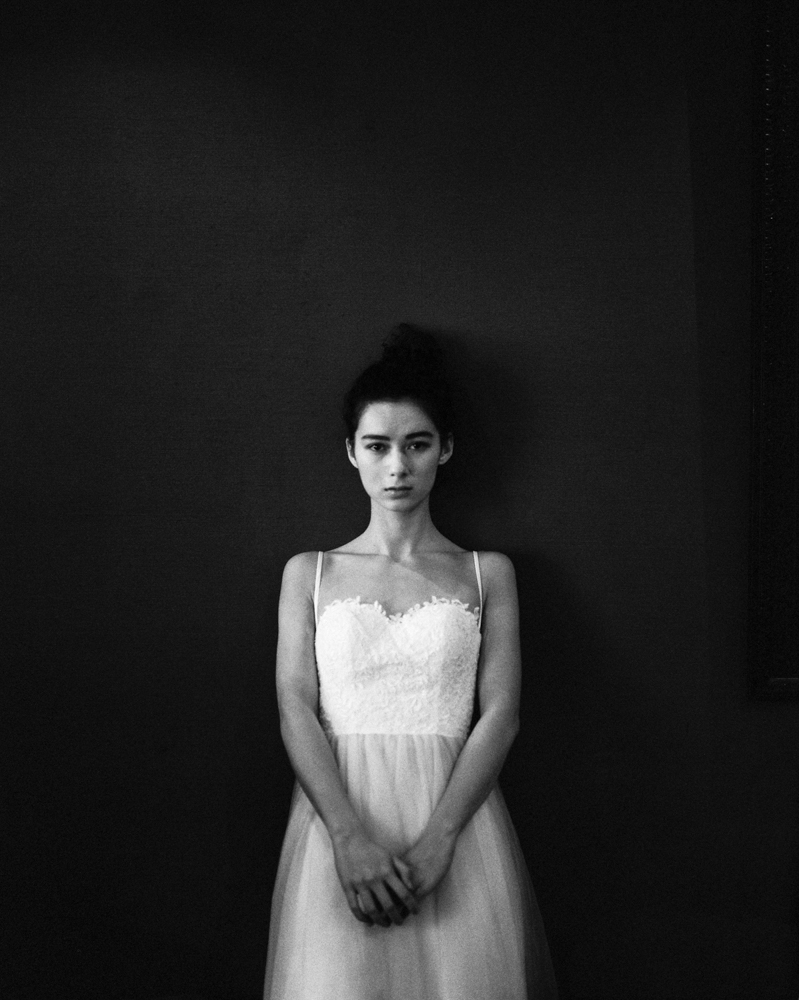 Fine art portraiture - black and white film portrait photography